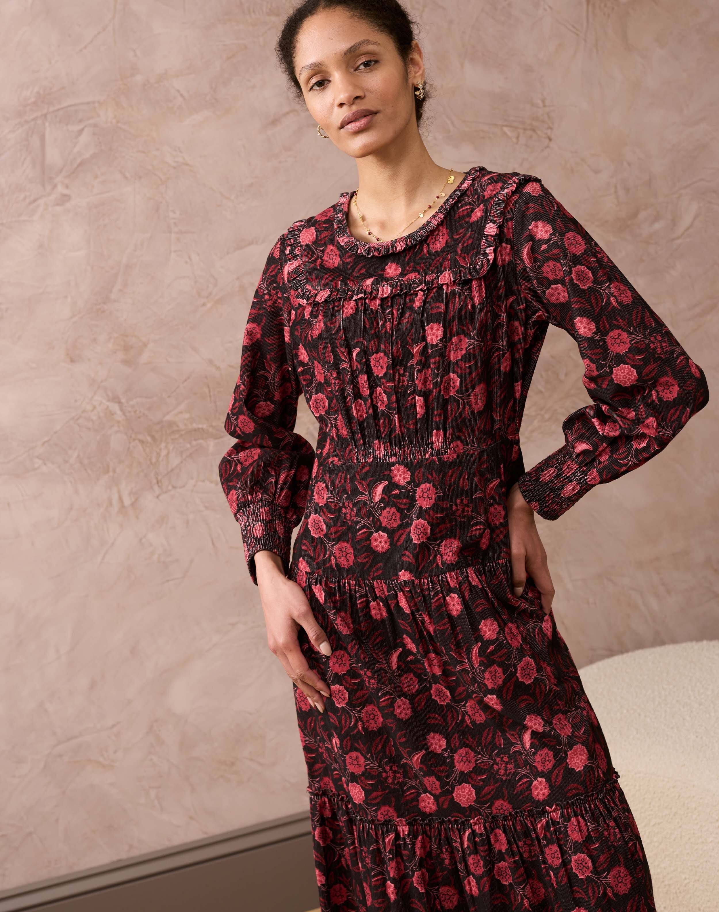 Needlecord Block Print Dress