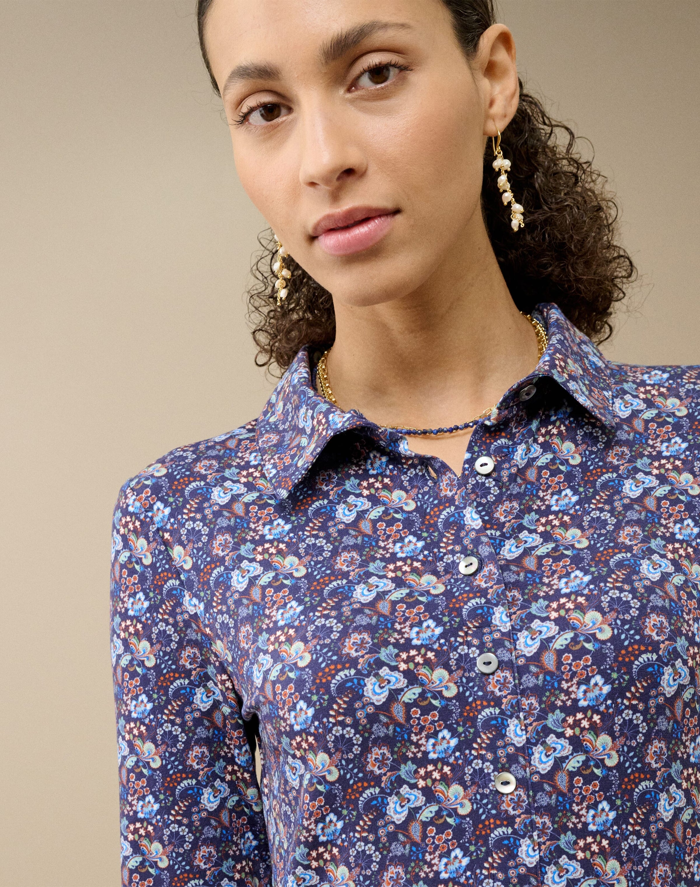 Liberty Print Jersey Shirt Dress