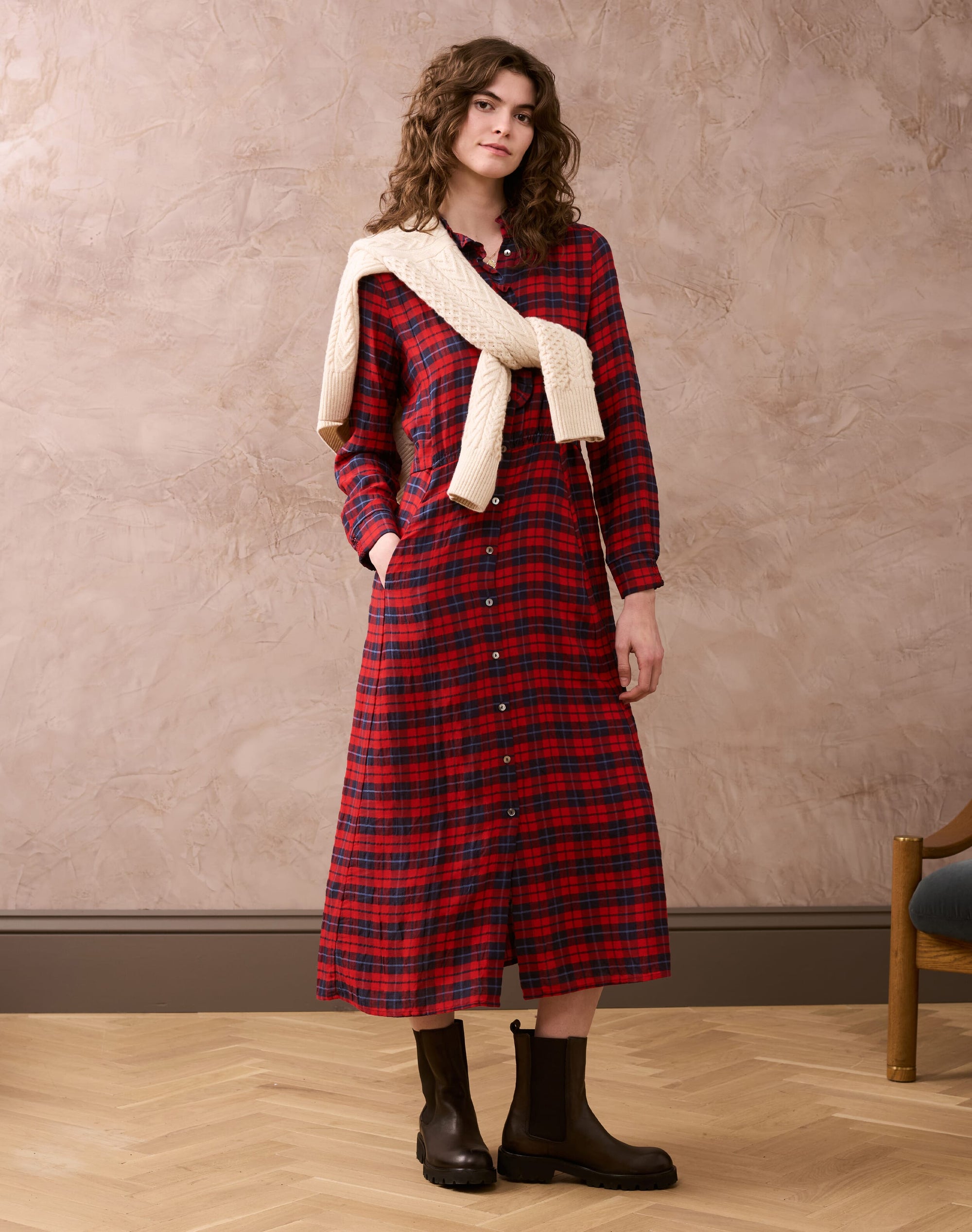 Plaid Shirt Dress