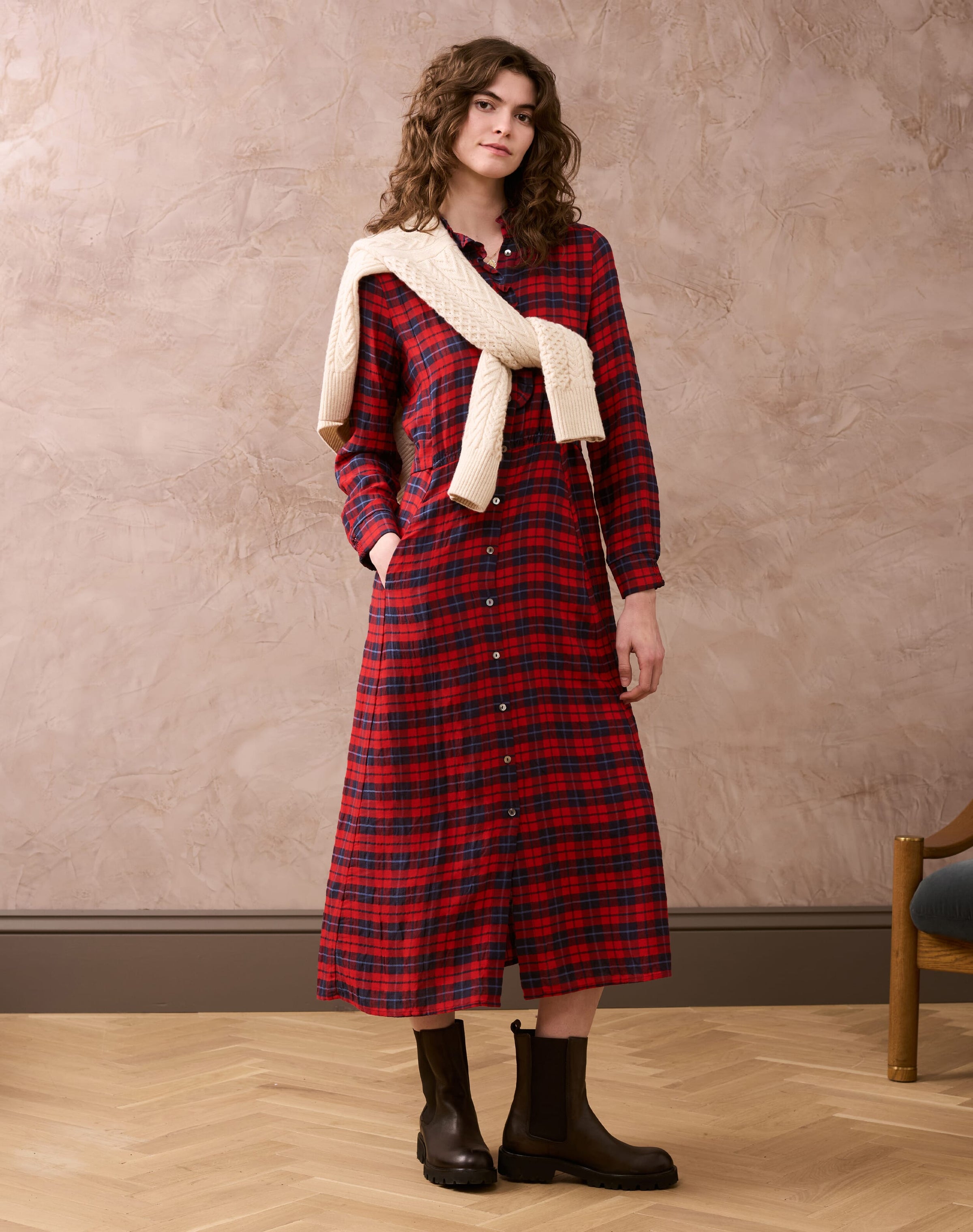 Plaid Shirt Dress