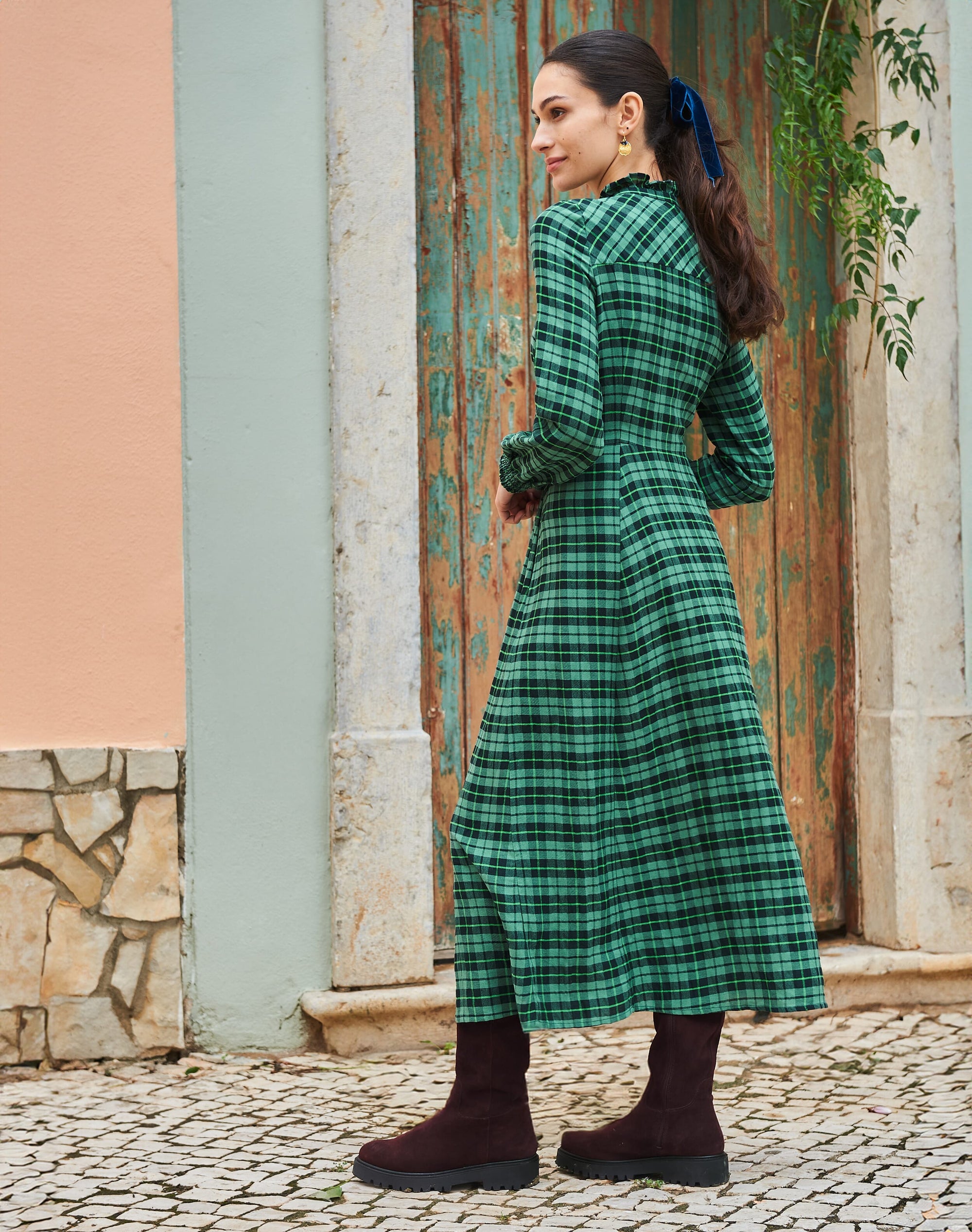 Plaid Shirt Dress