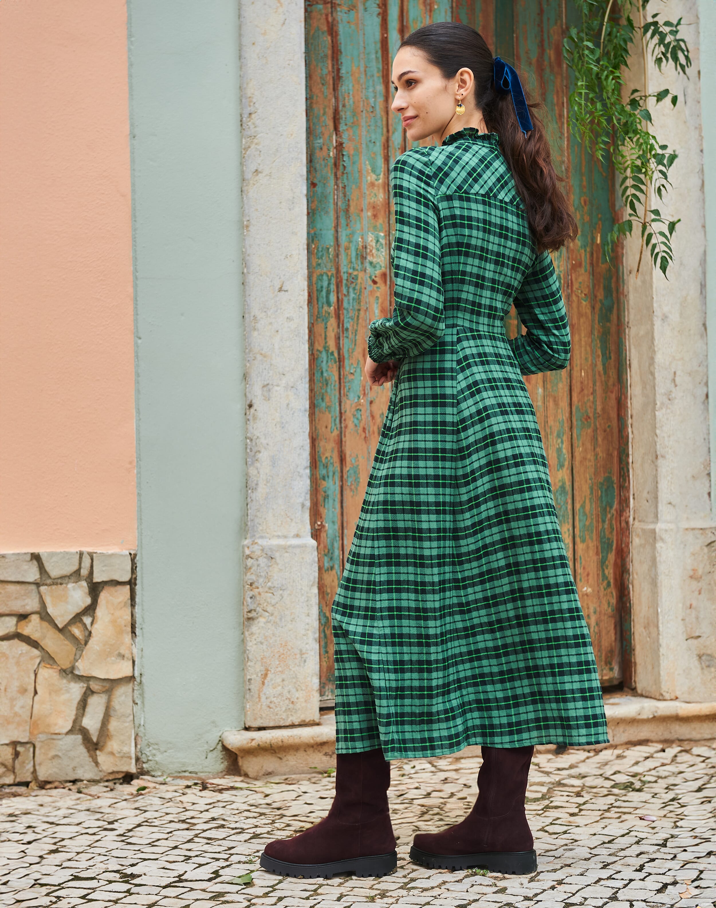 Plaid Shirt Dress