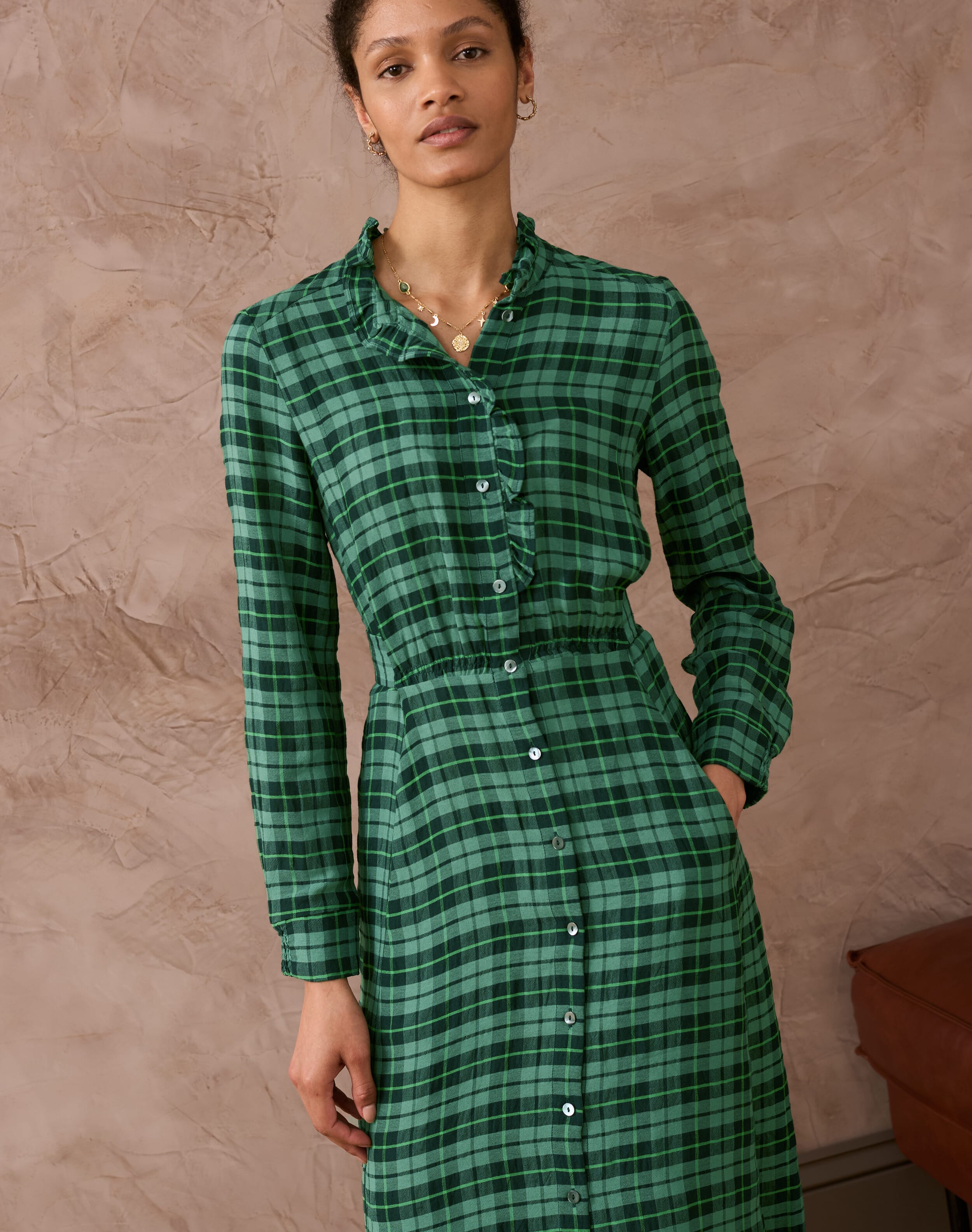 Plaid Shirt Dress