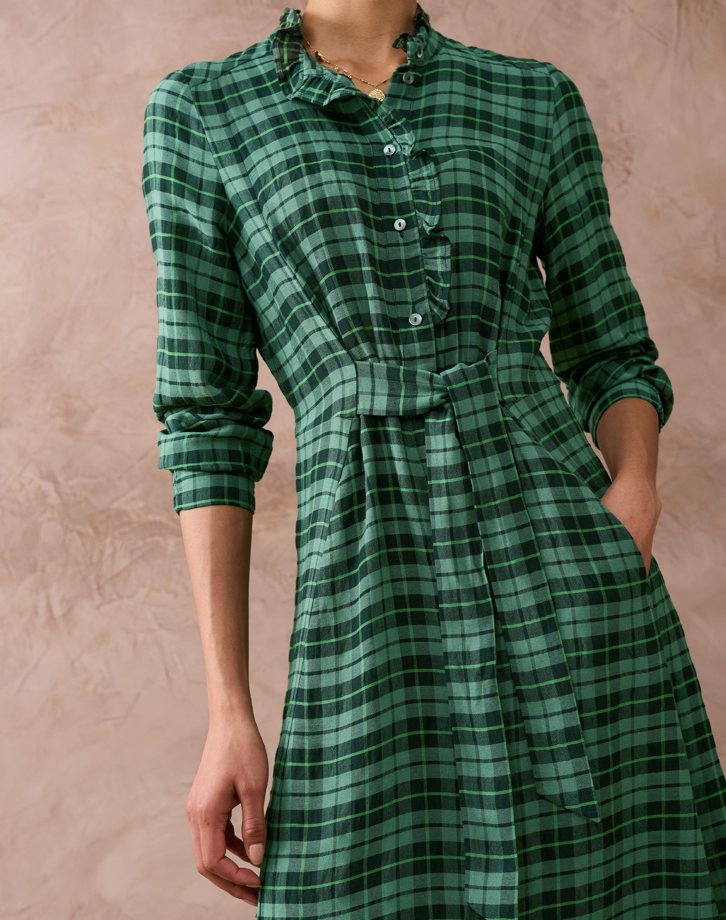 Plaid Shirt Dress