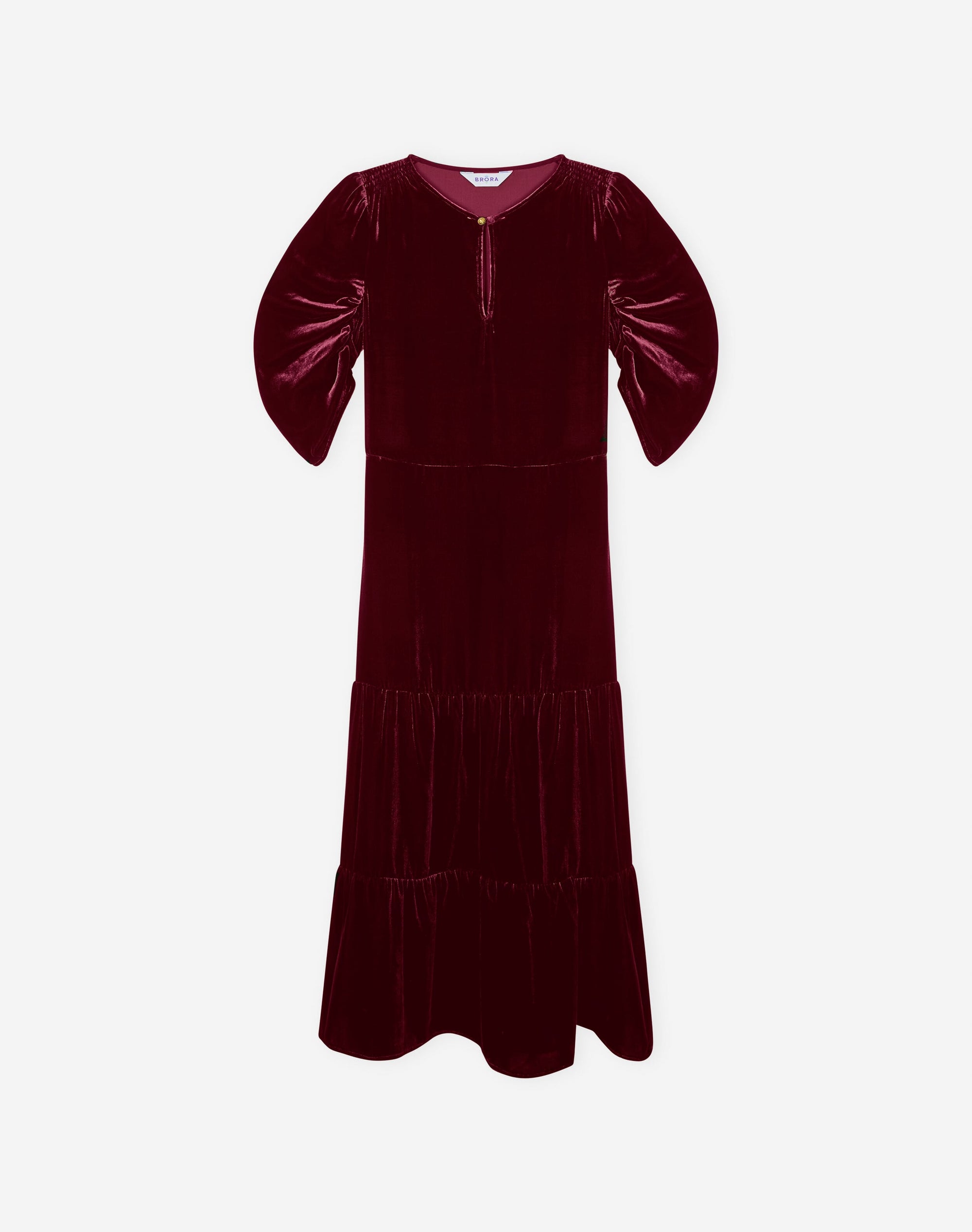 Silk Velvet Keyhole Dress