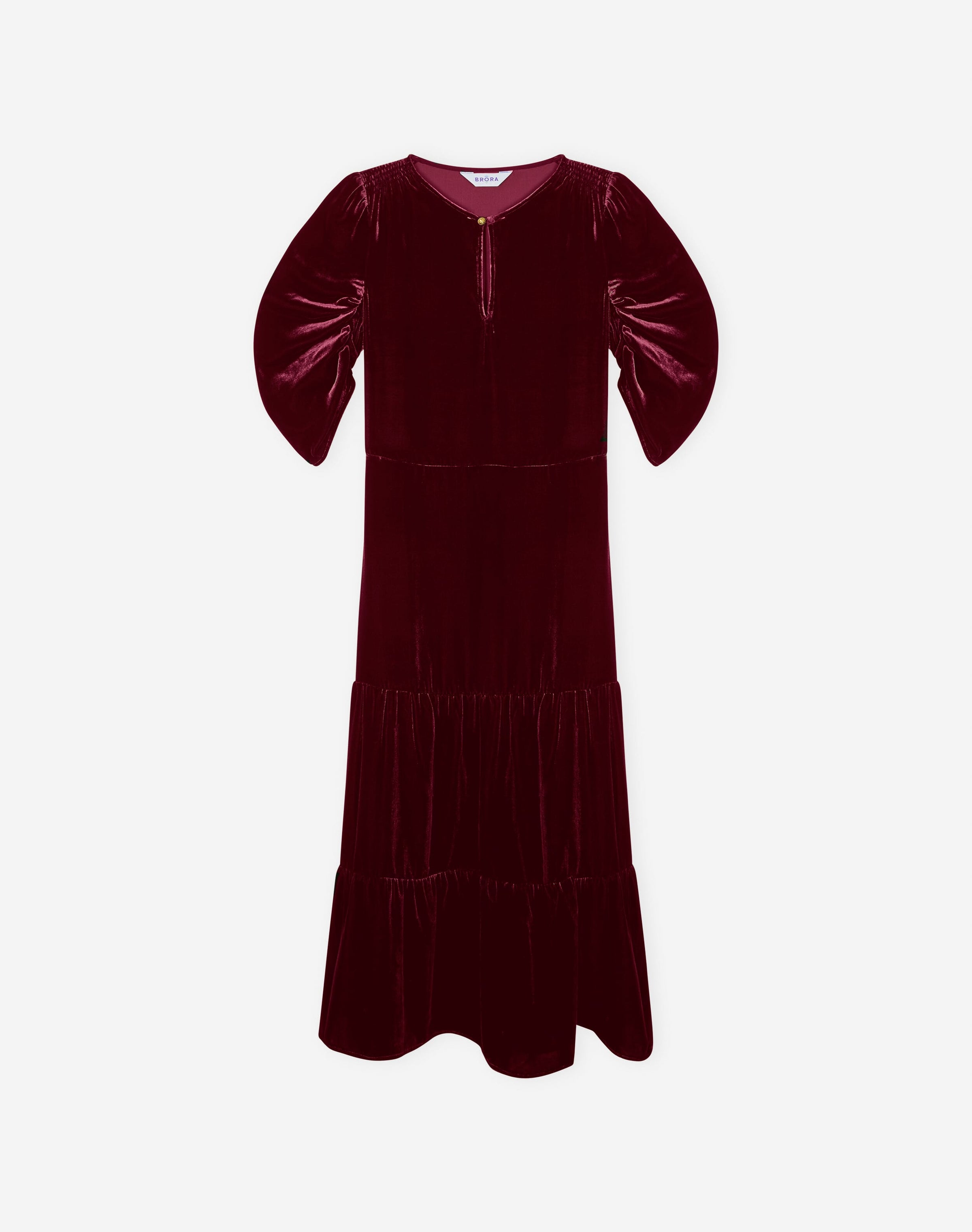 Silk Velvet Keyhole Dress