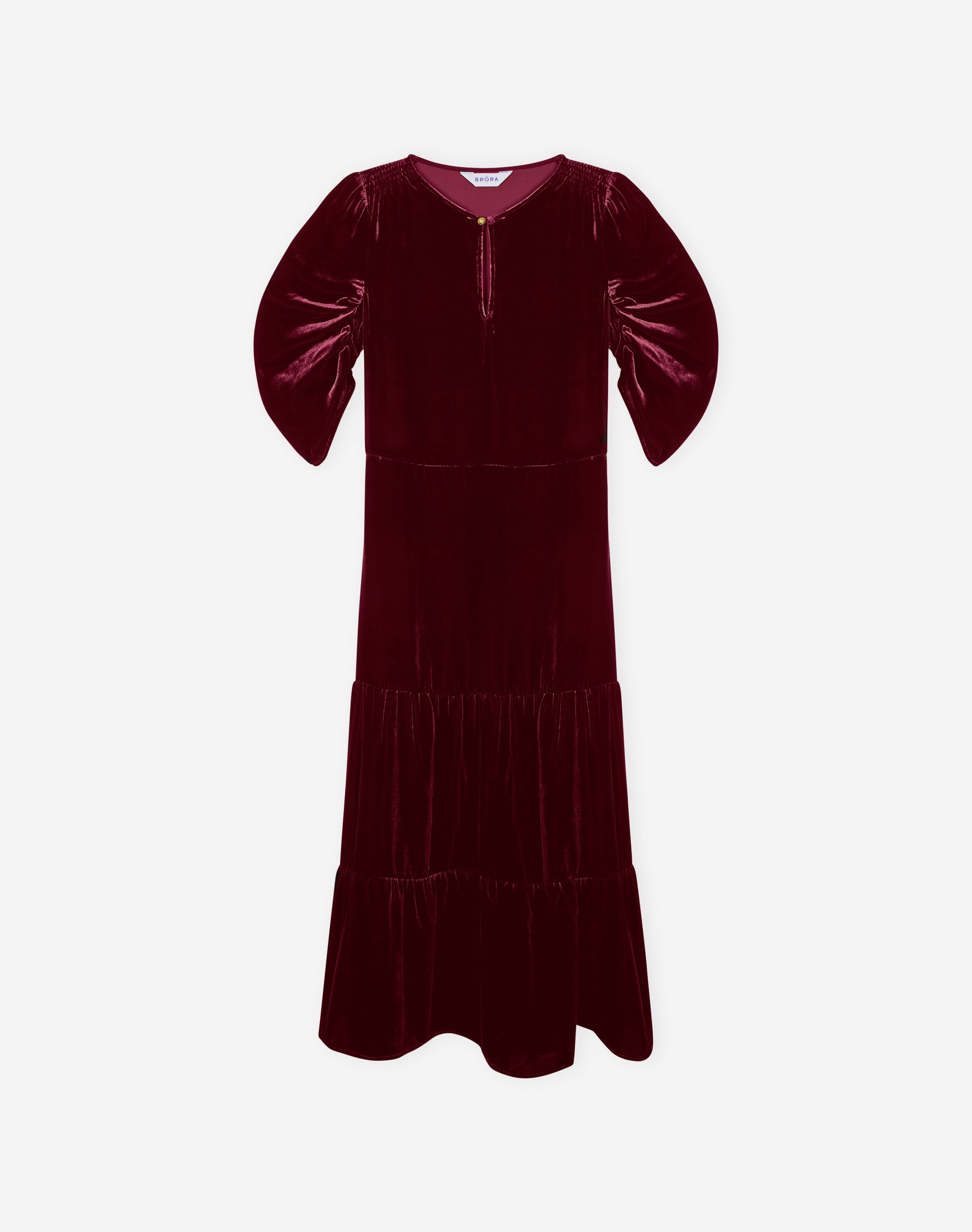Silk Velvet Keyhole Dress