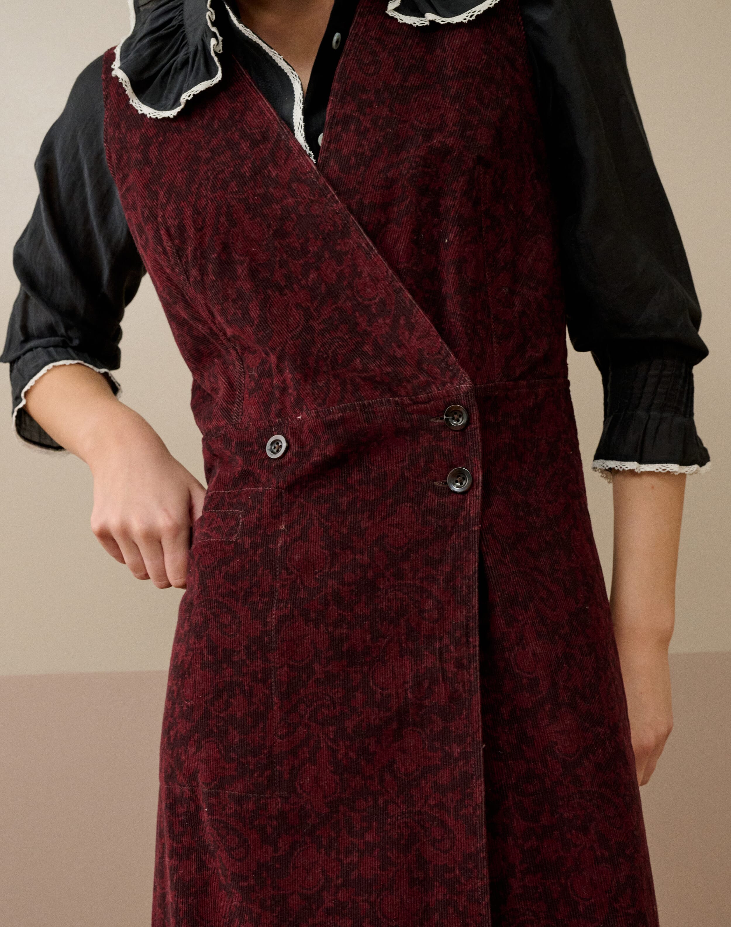 Organic Needlecord Pinafore
