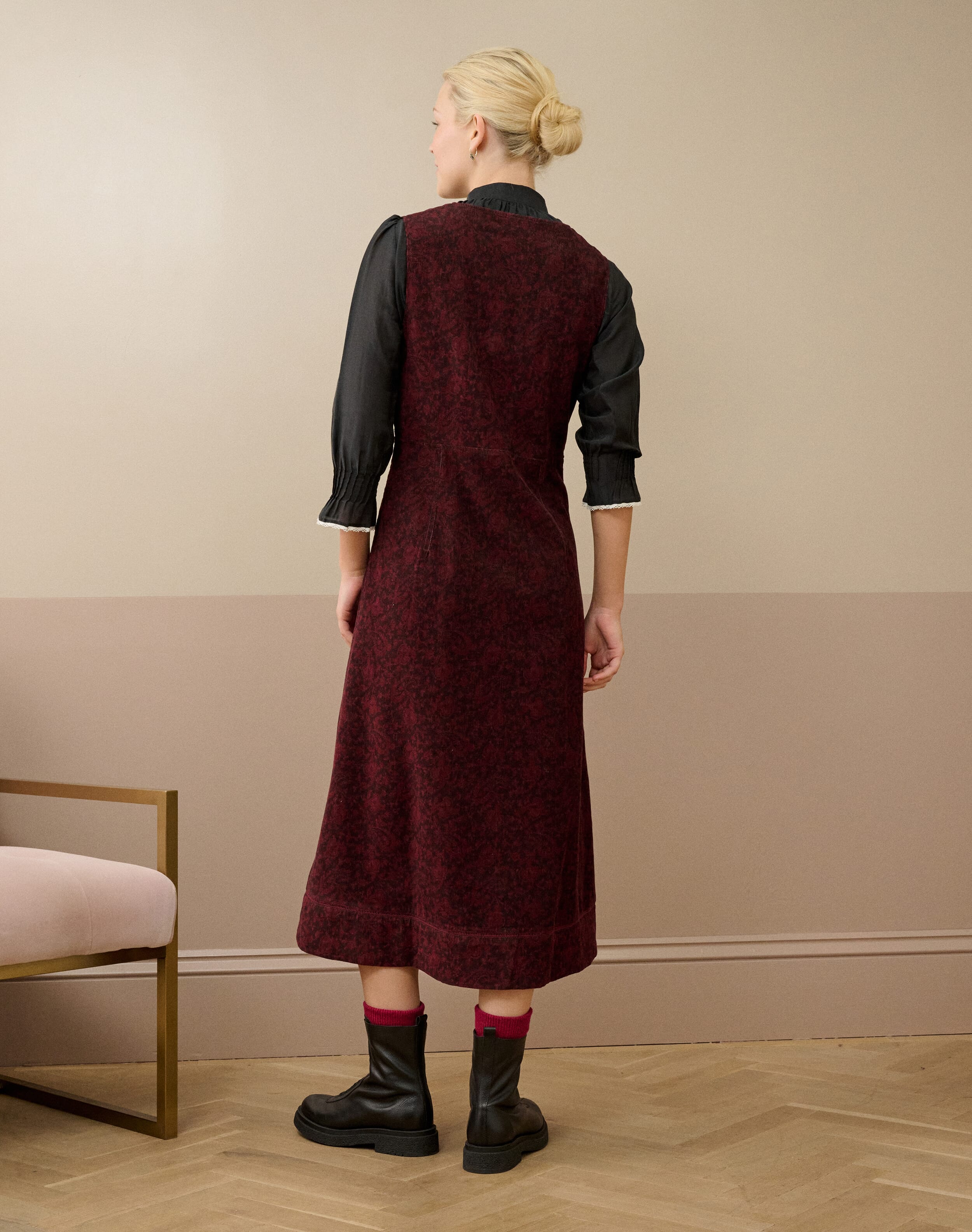 Organic Needlecord Pinafore