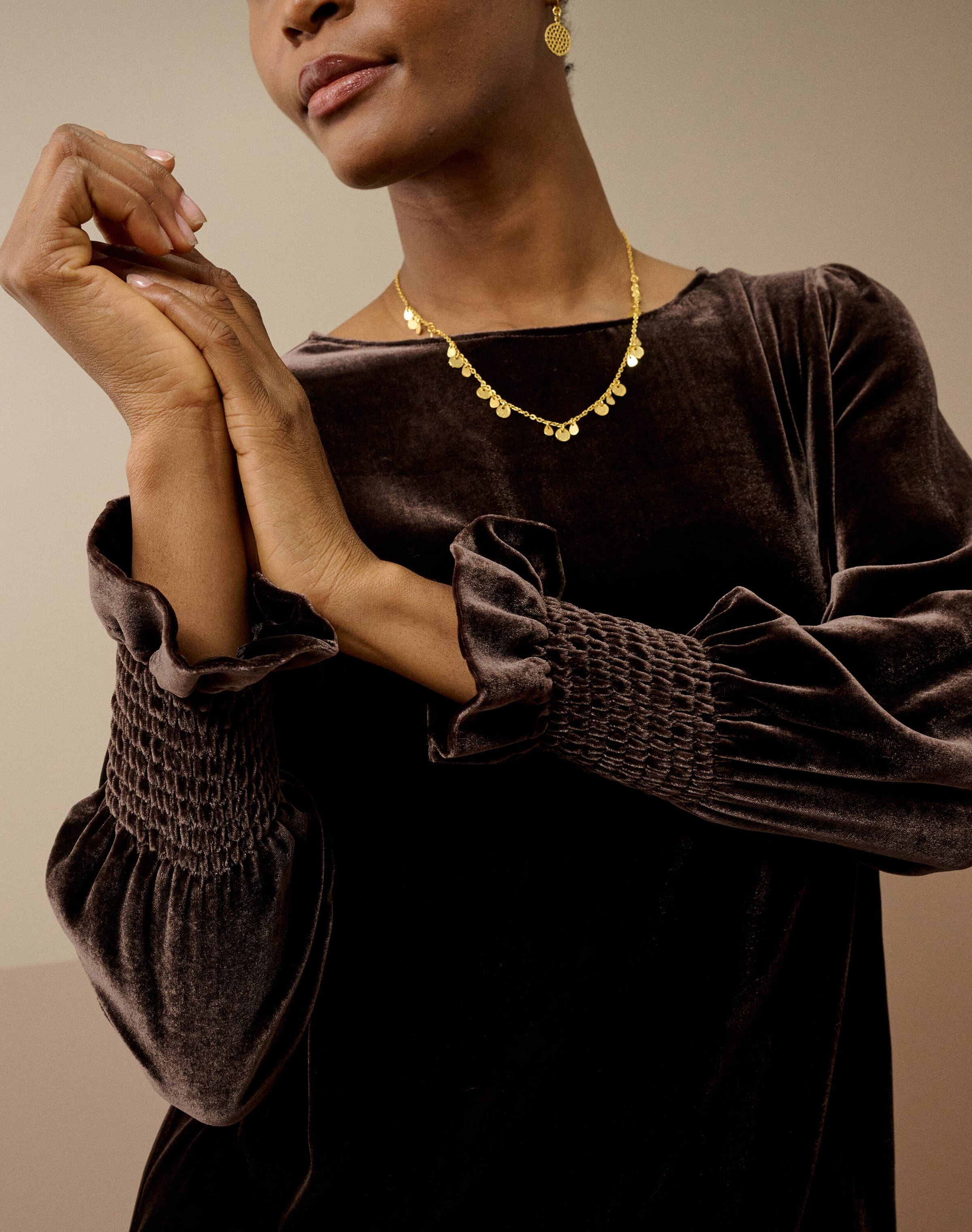 Silk Velvet Tunic Dress