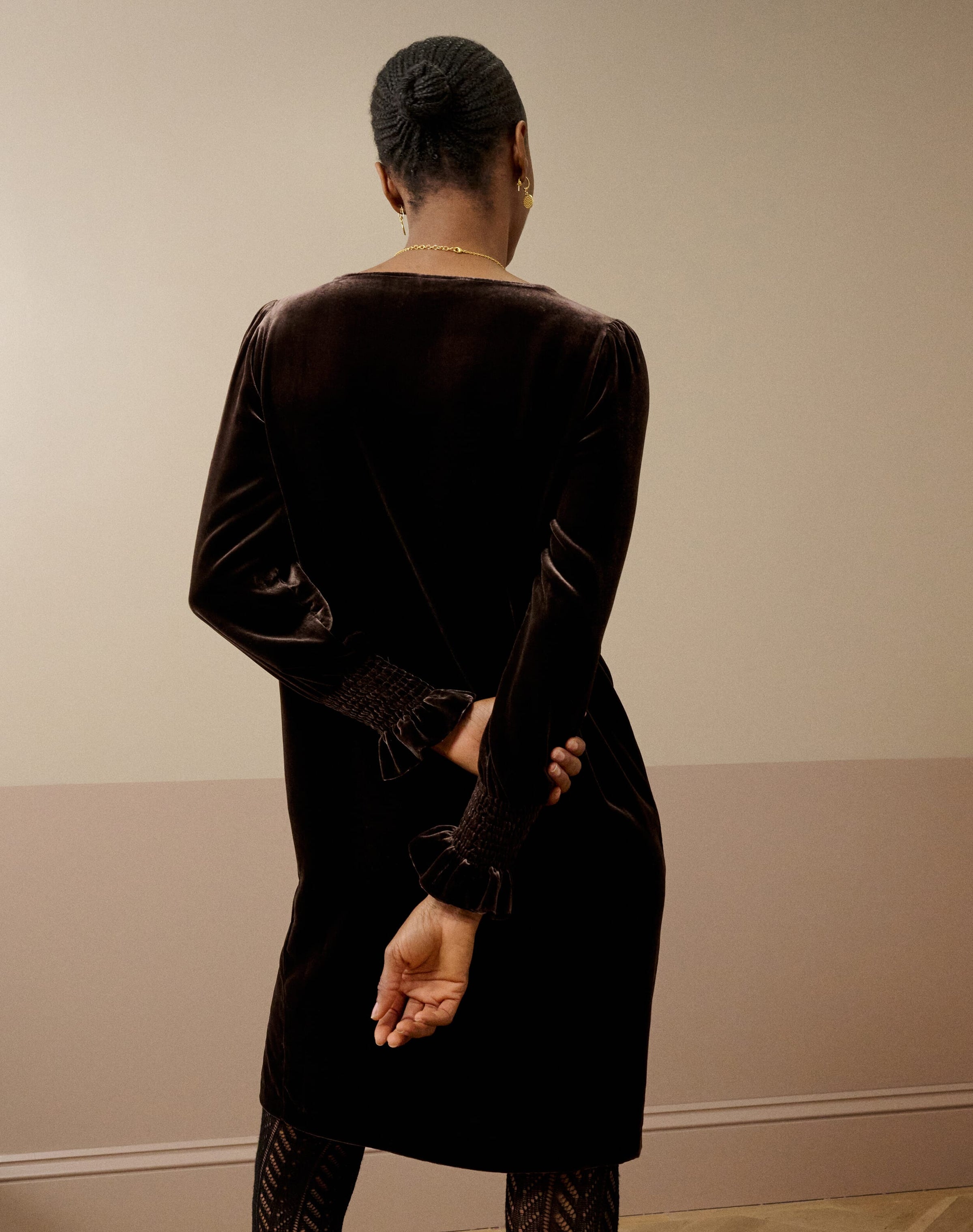 Silk Velvet Tunic Dress