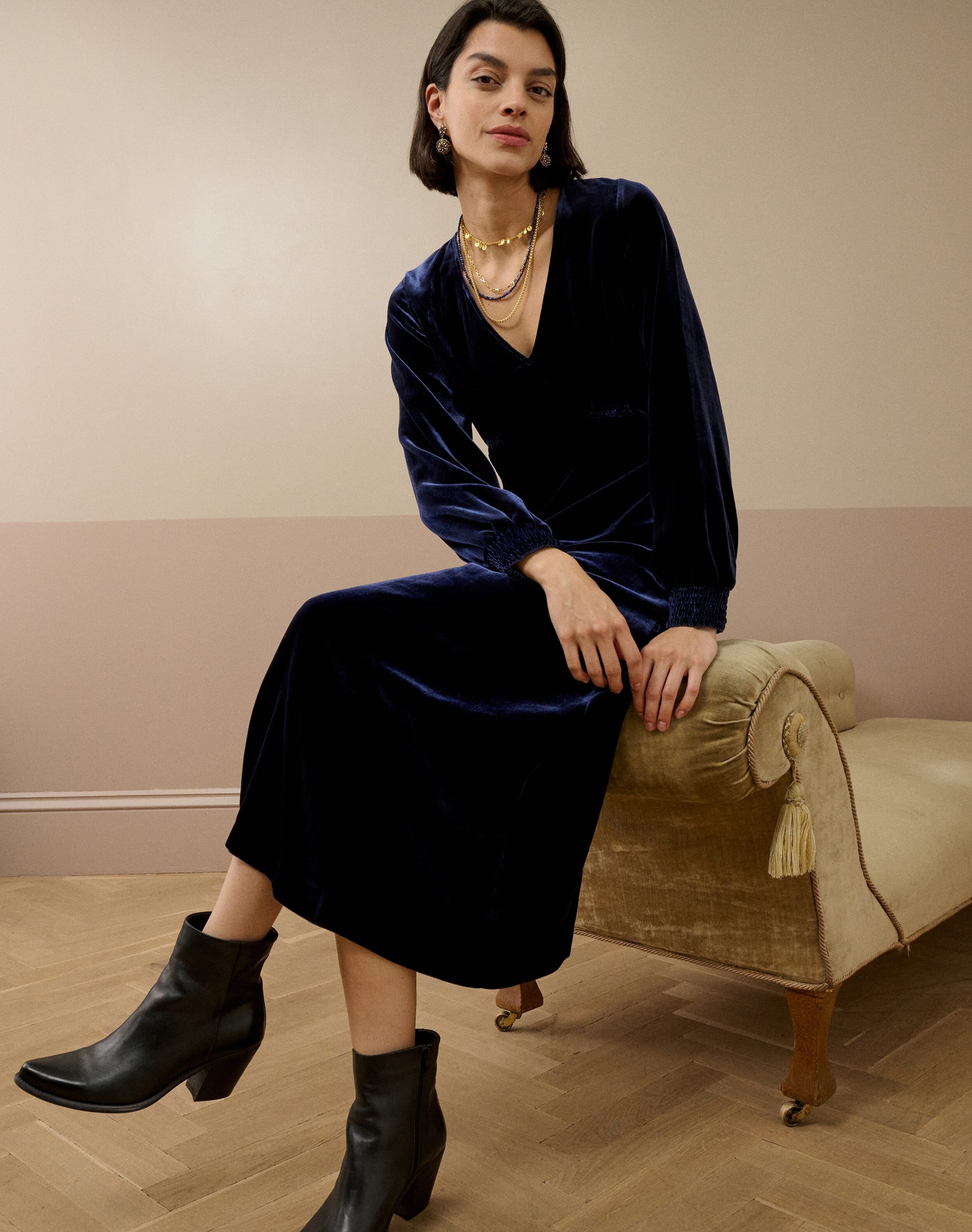 Silk Velvet Dress