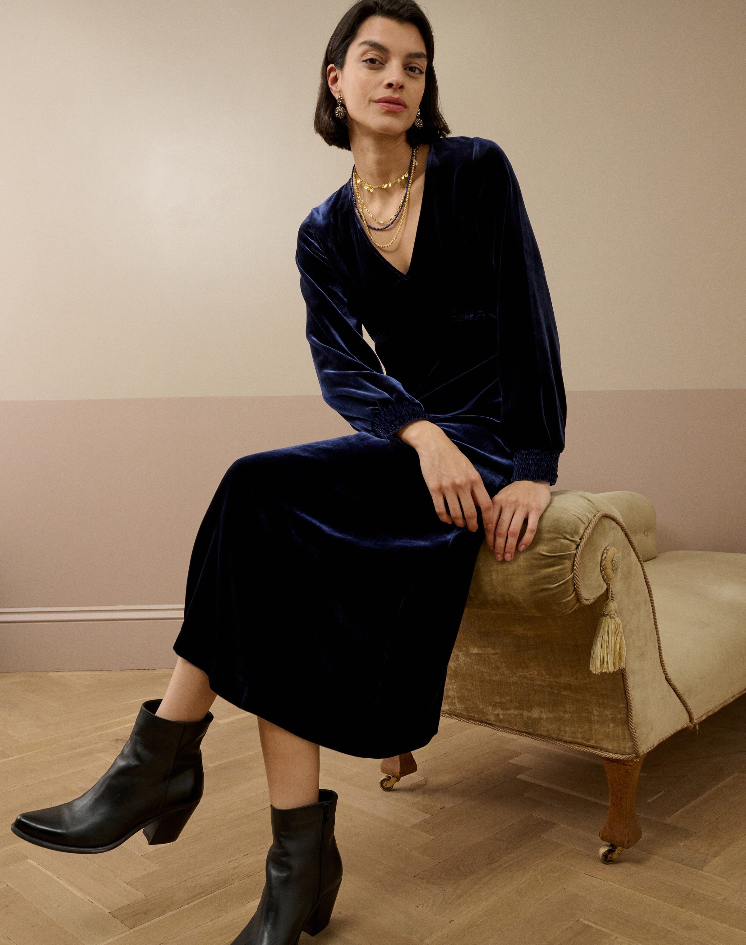 Silk Velvet Dress