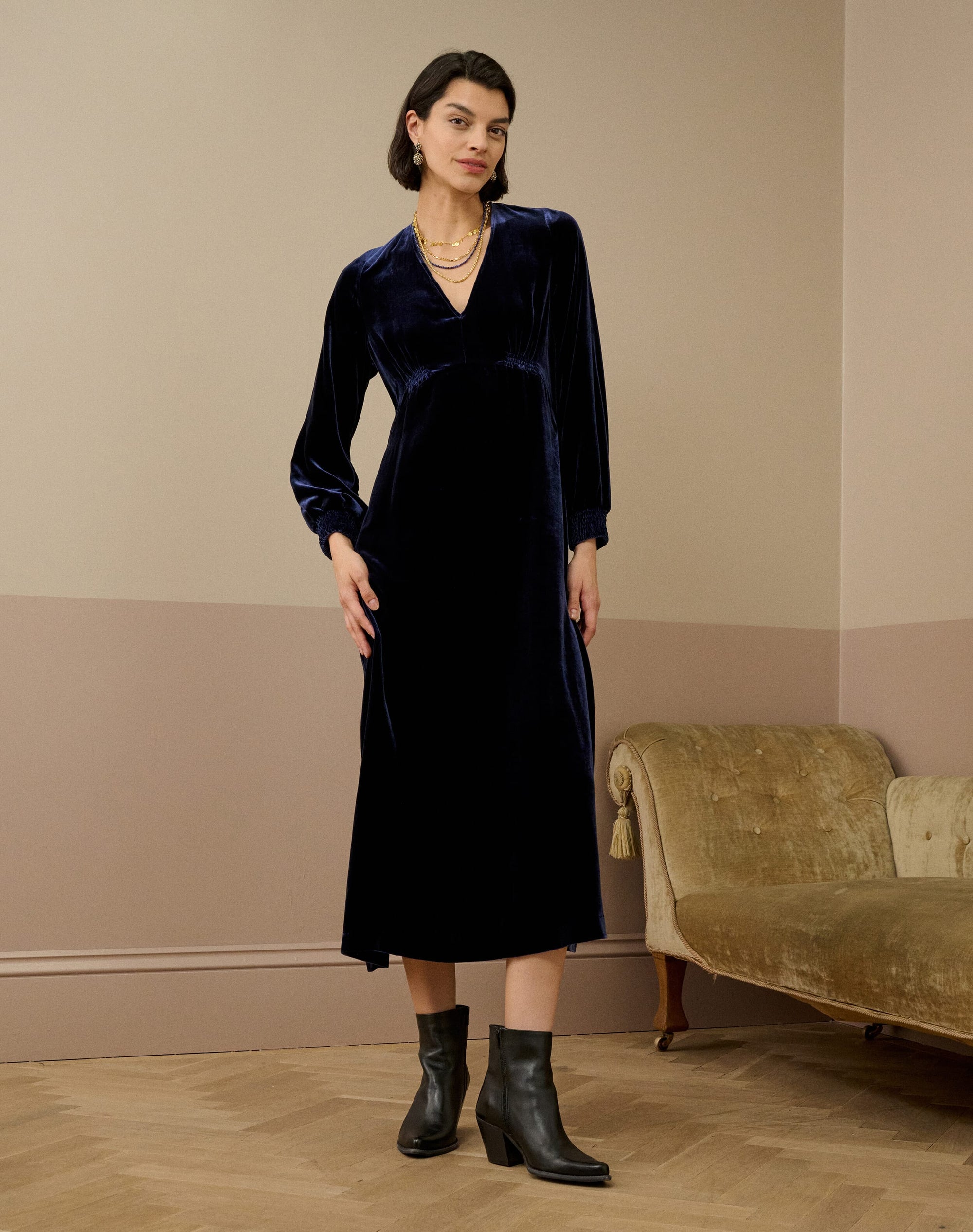Silk Velvet Dress