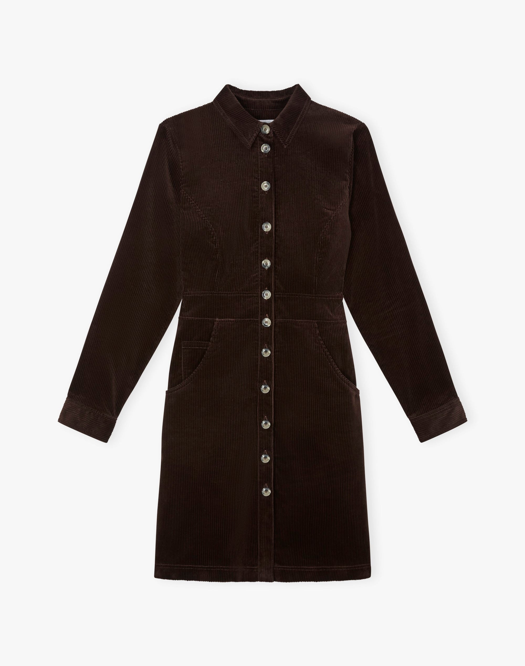 Organic Corduroy Shirt Dress
