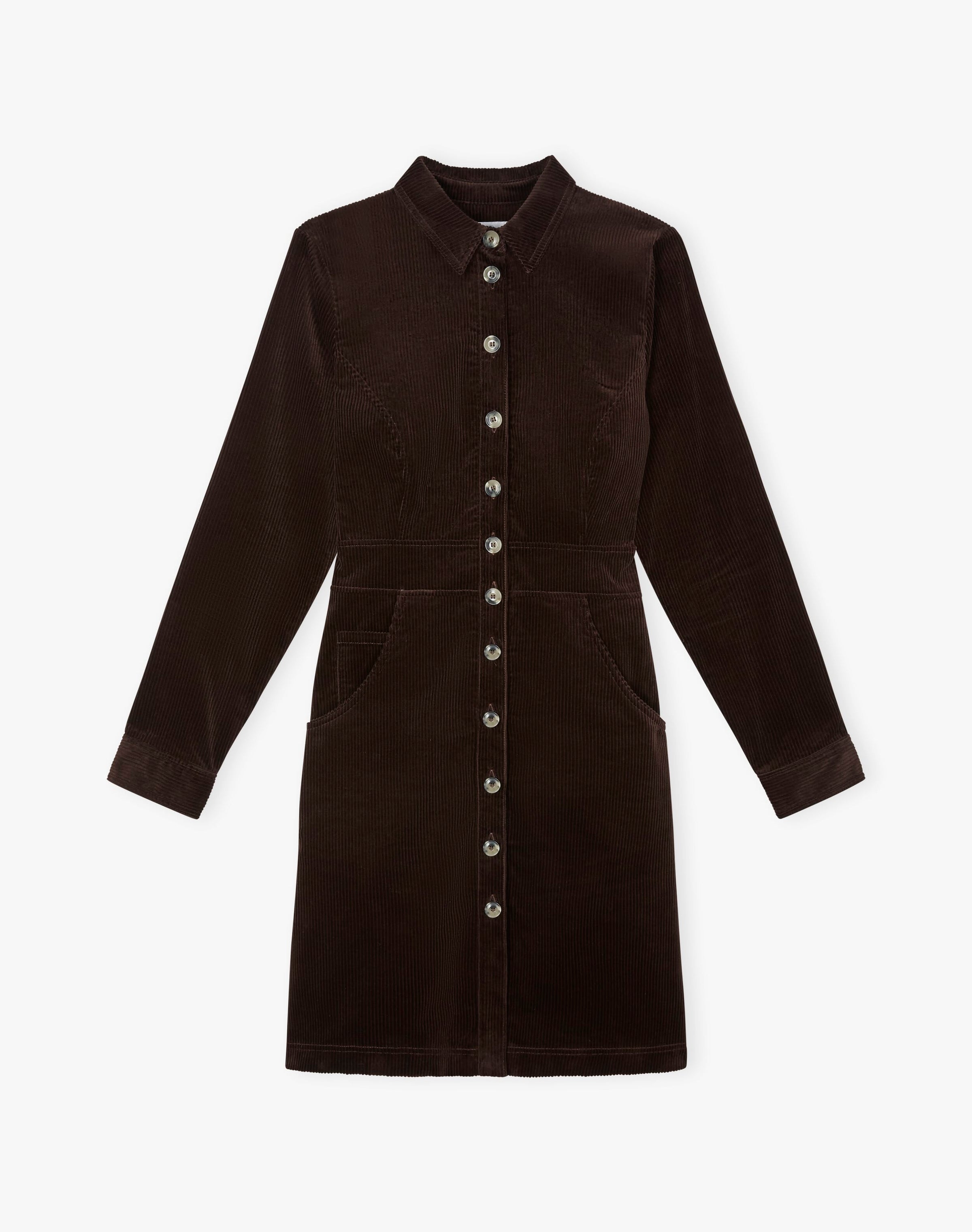 Organic Corduroy Shirt Dress
