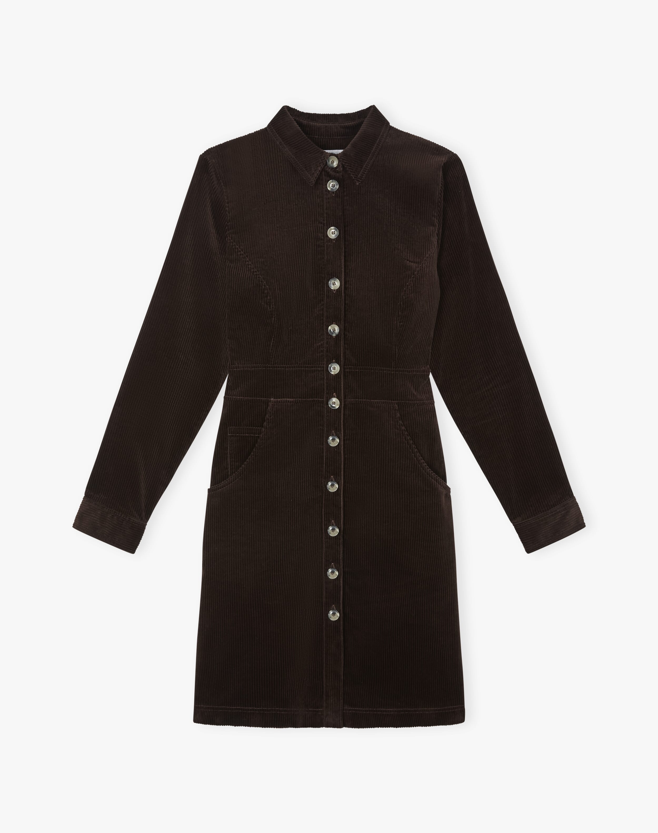 Organic Corduroy Shirt Dress