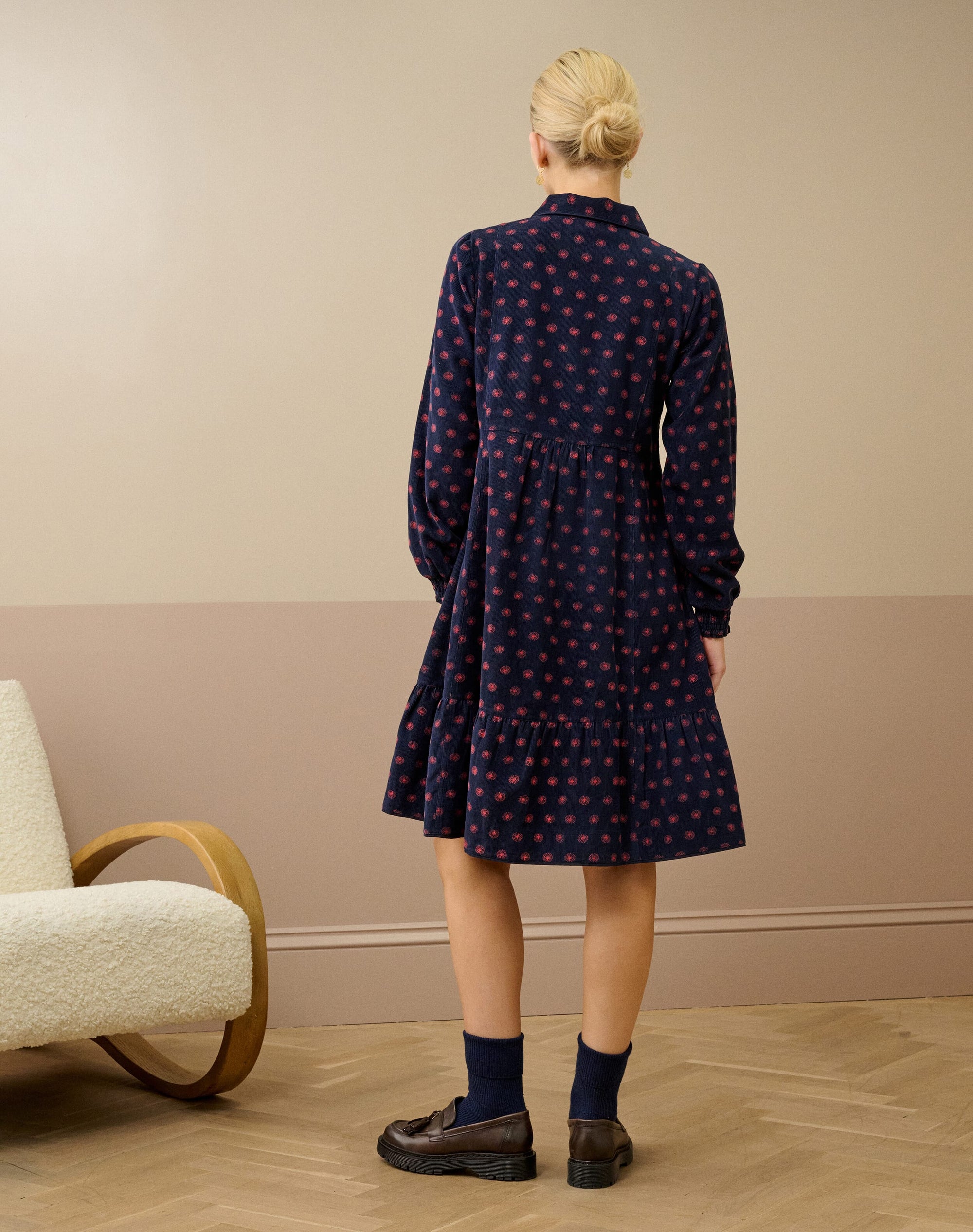Organic Needlecord Shirt Dress