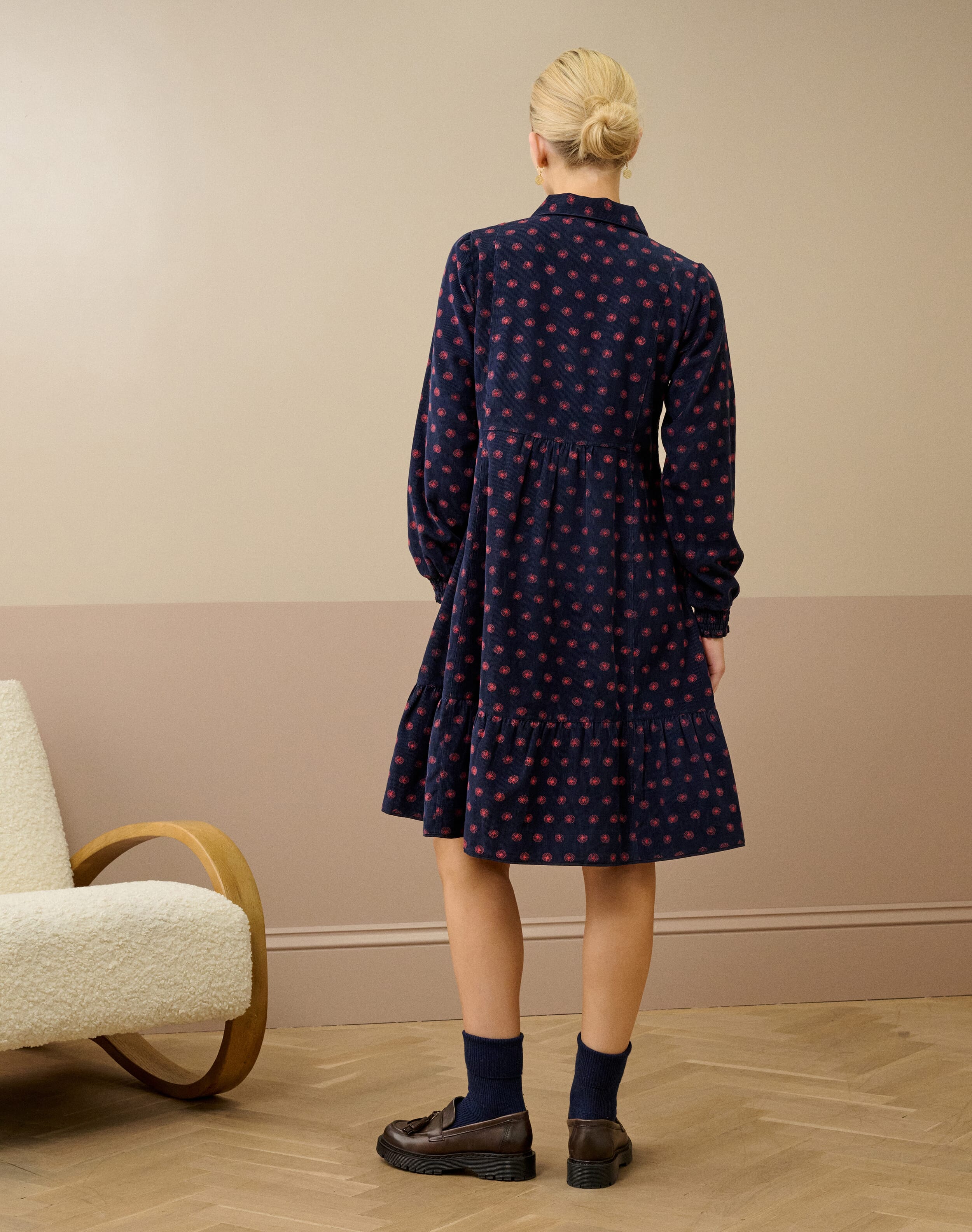 Organic Needlecord Shirt Dress