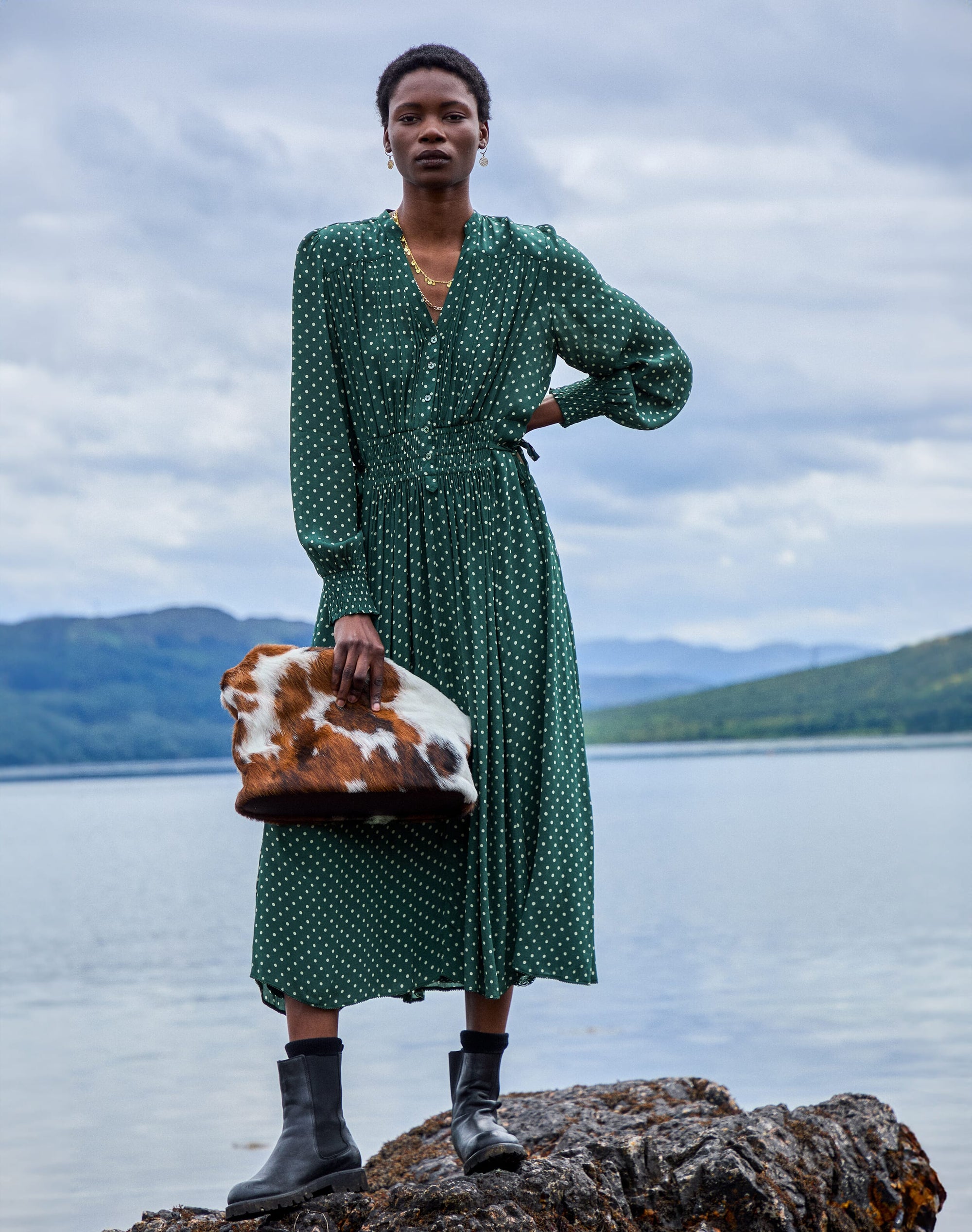 Polka Dot Shirt Dress