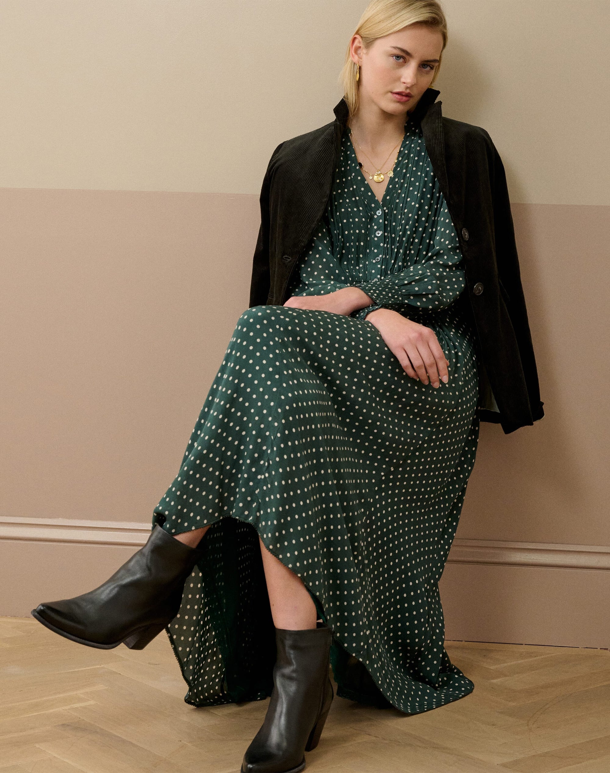 Polka Dot Shirt Dress