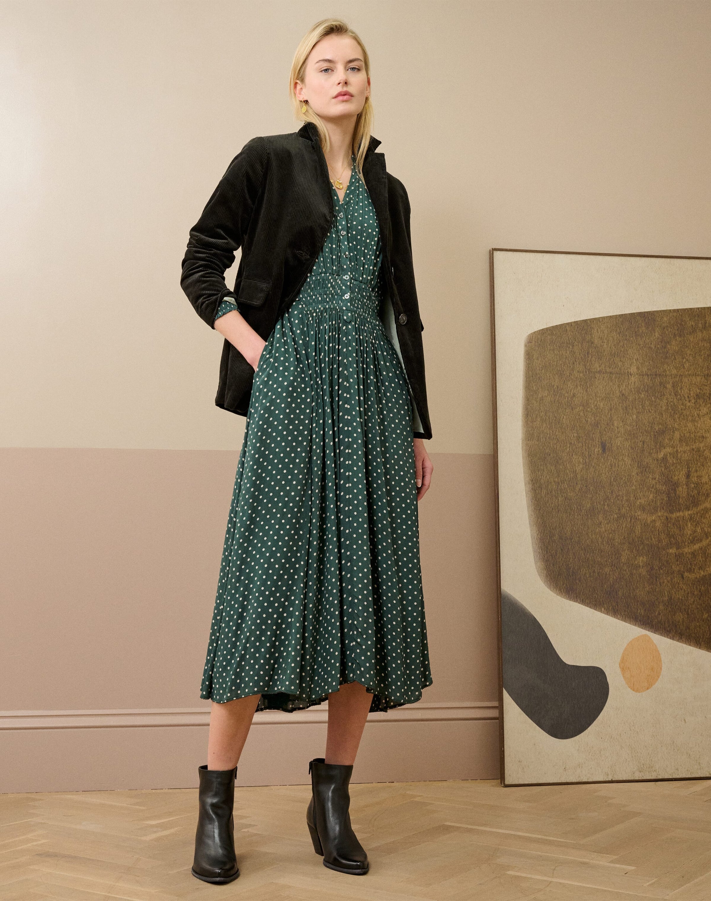 Polka Dot Shirt Dress
