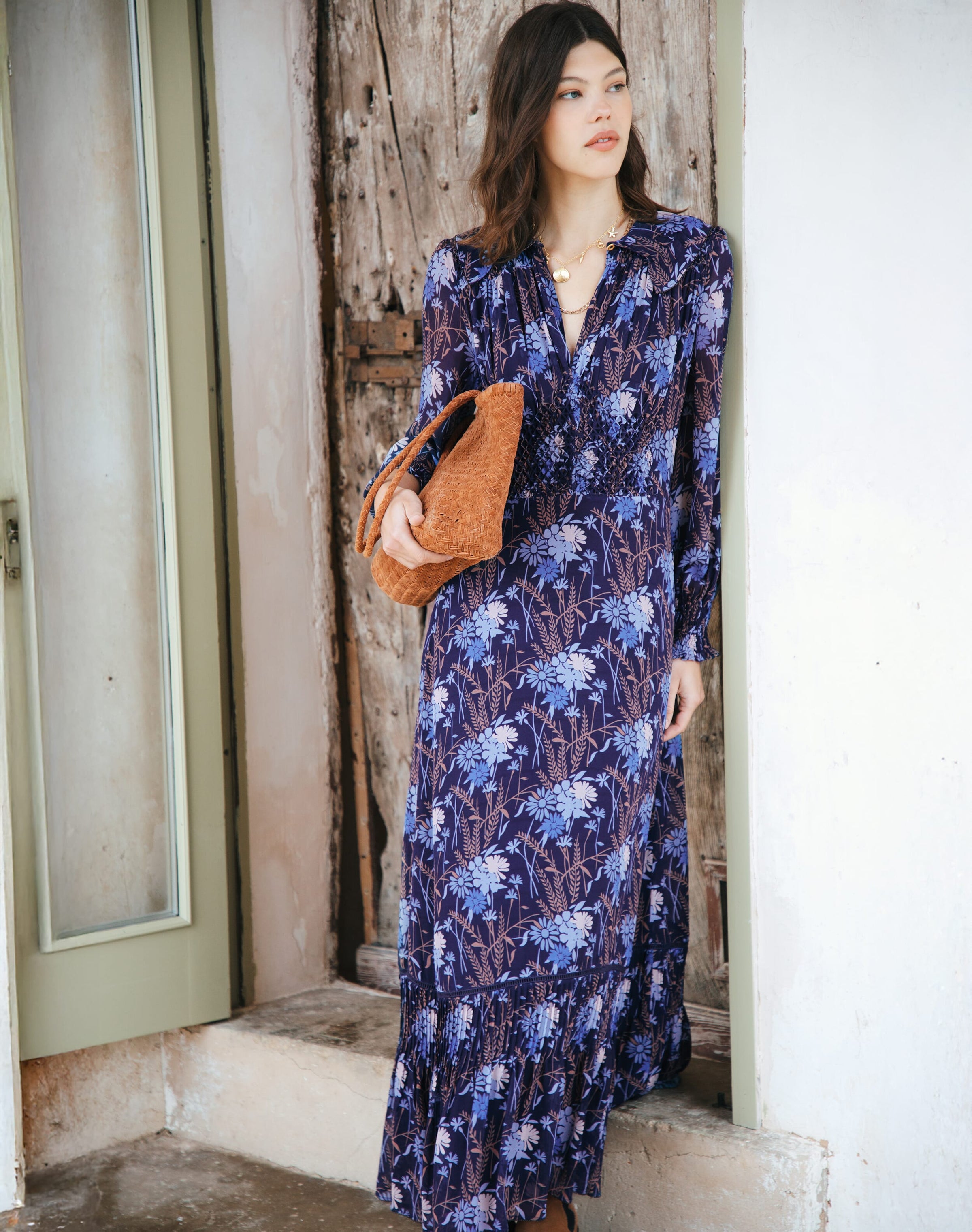 Silk Smocked Dress