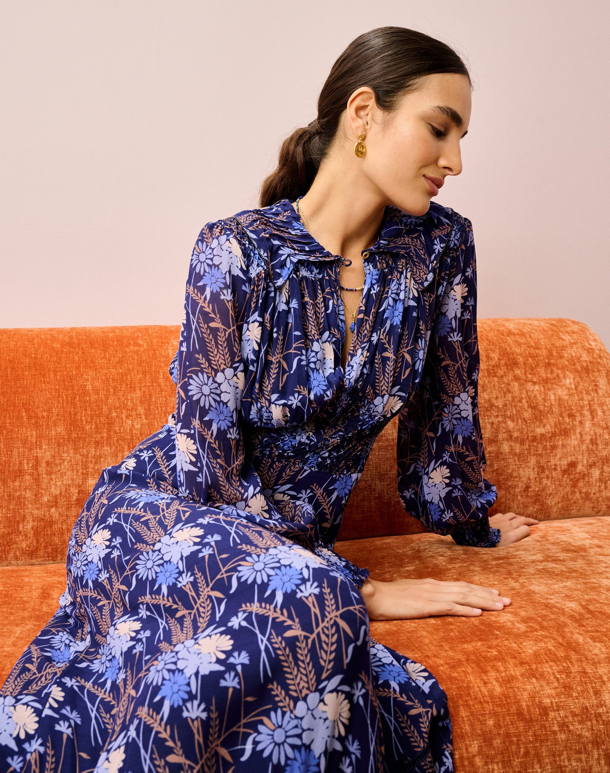 Silk Smocked Dress
