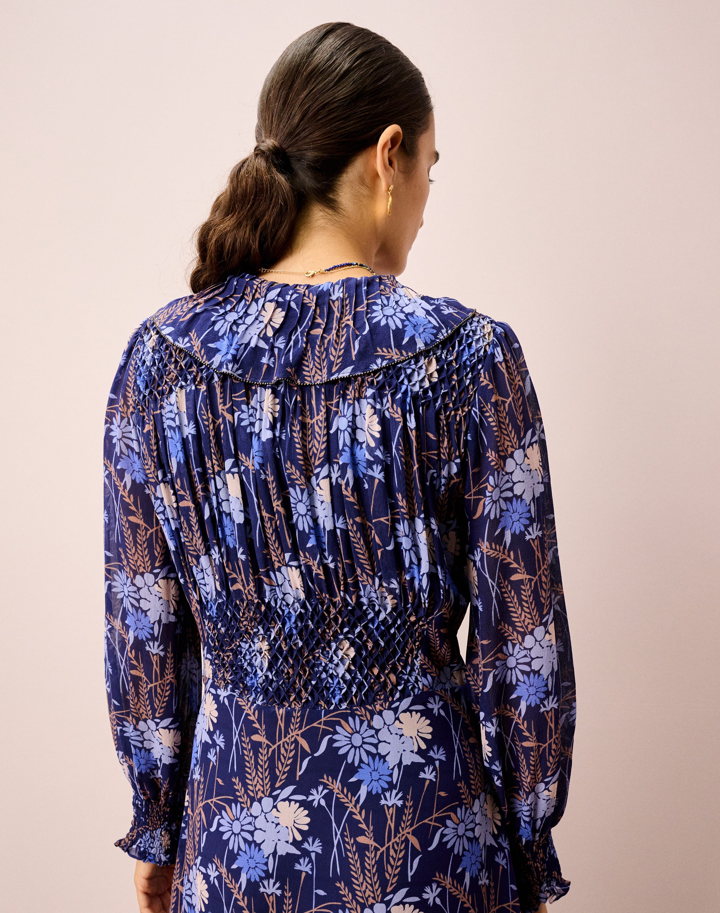 Silk Smocked Dress