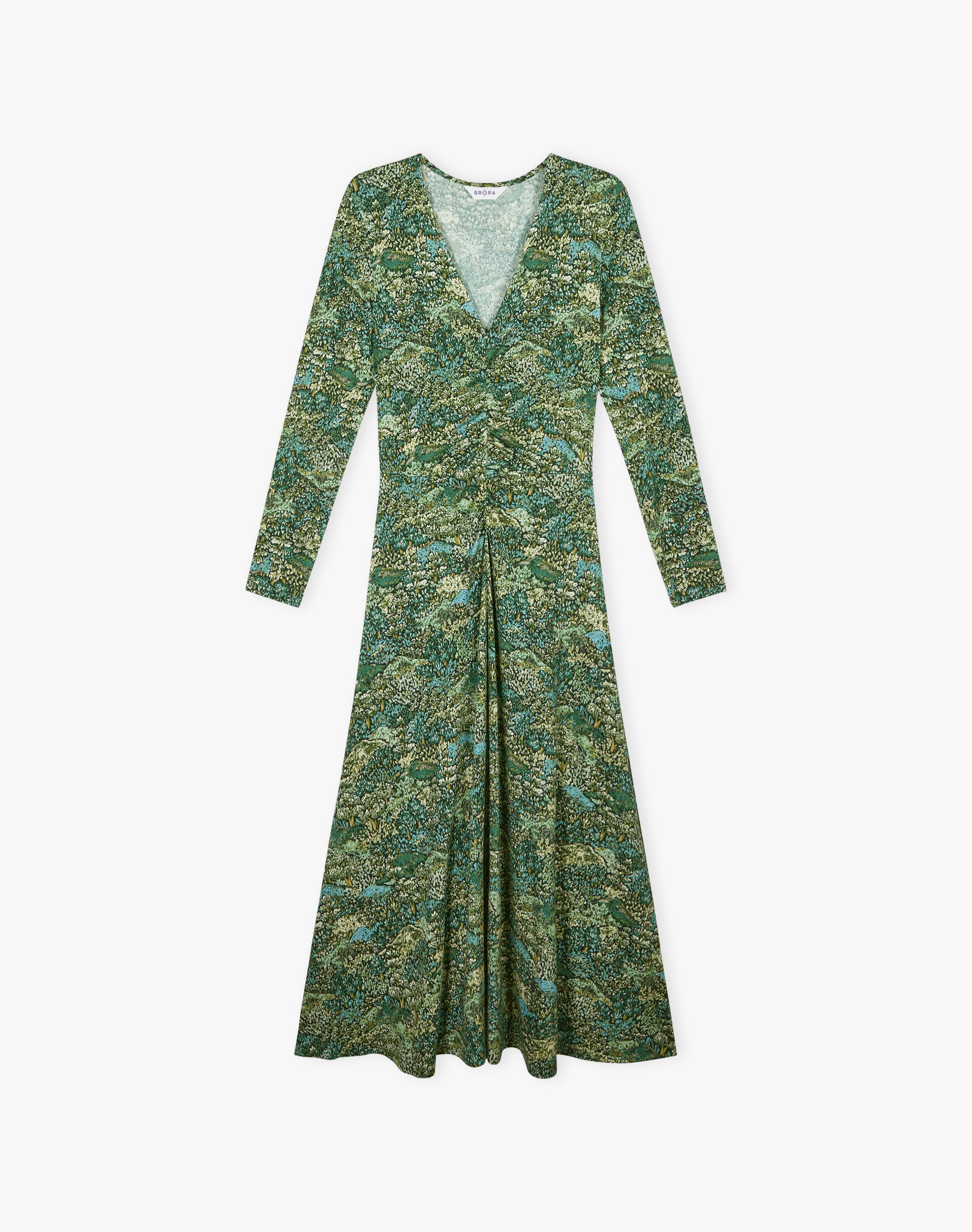 Liberty Print Jersey Ruched Dress