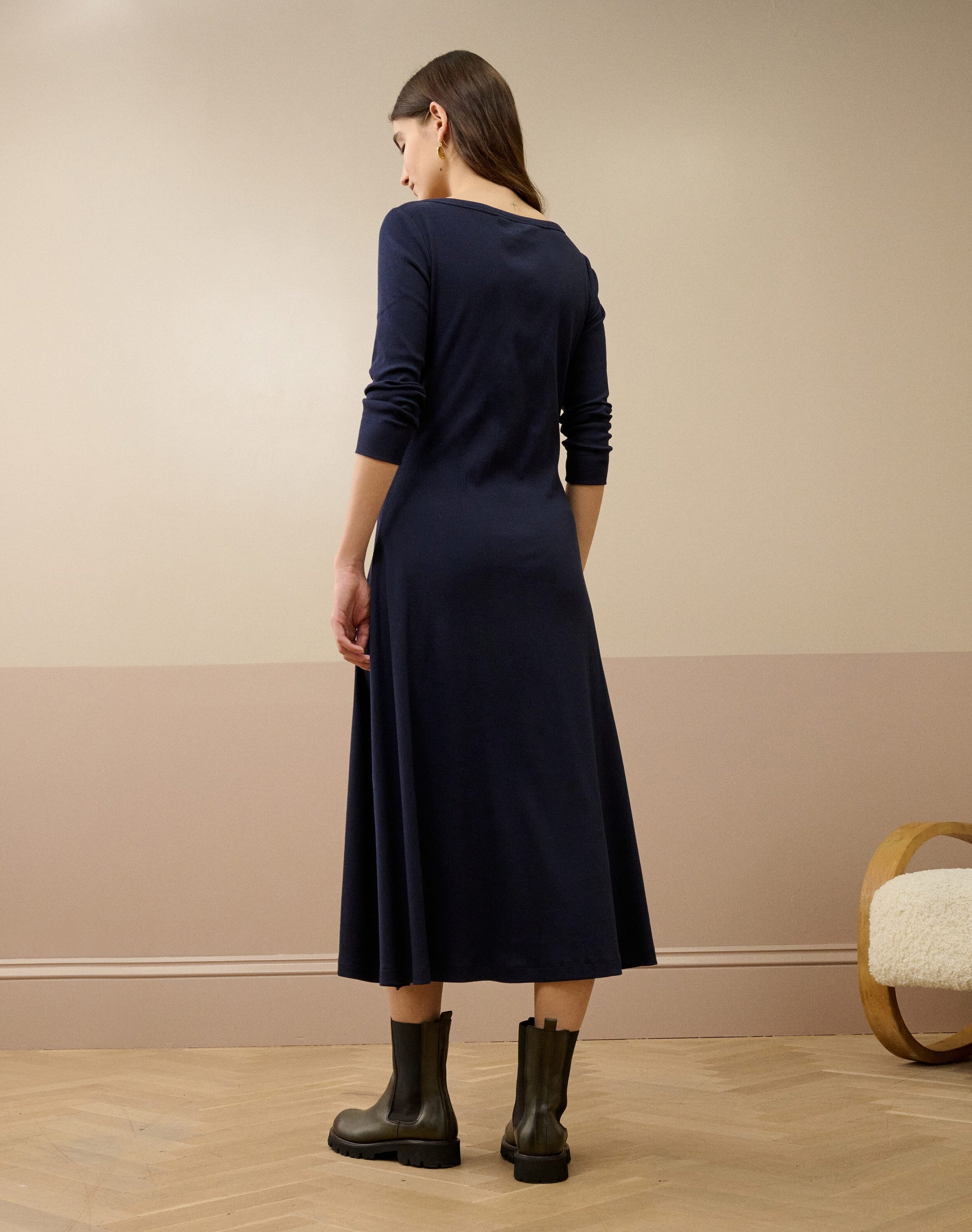 Organic Cotton Ribbed Jersey Dress