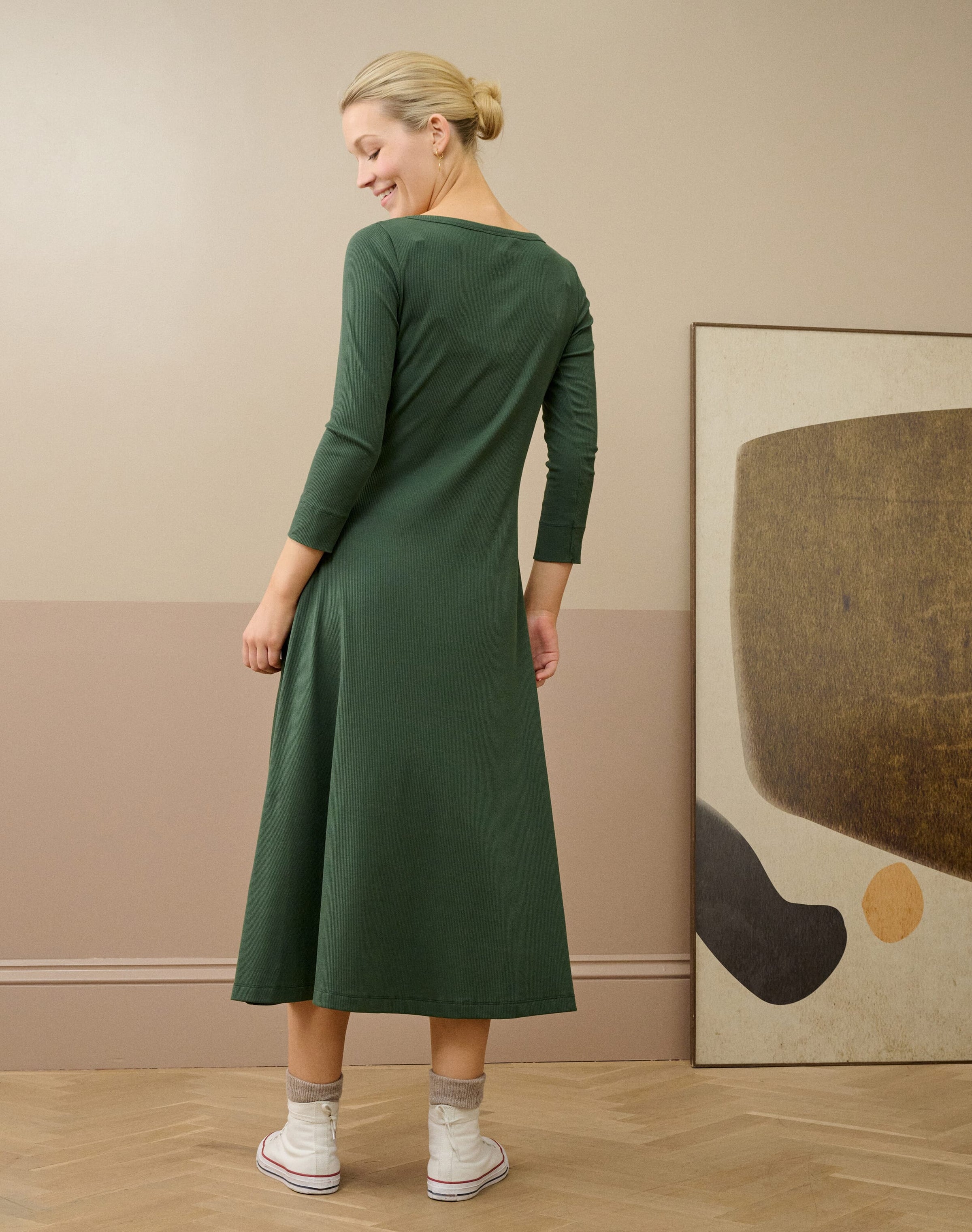 Organic Cotton Ribbed Jersey Dress