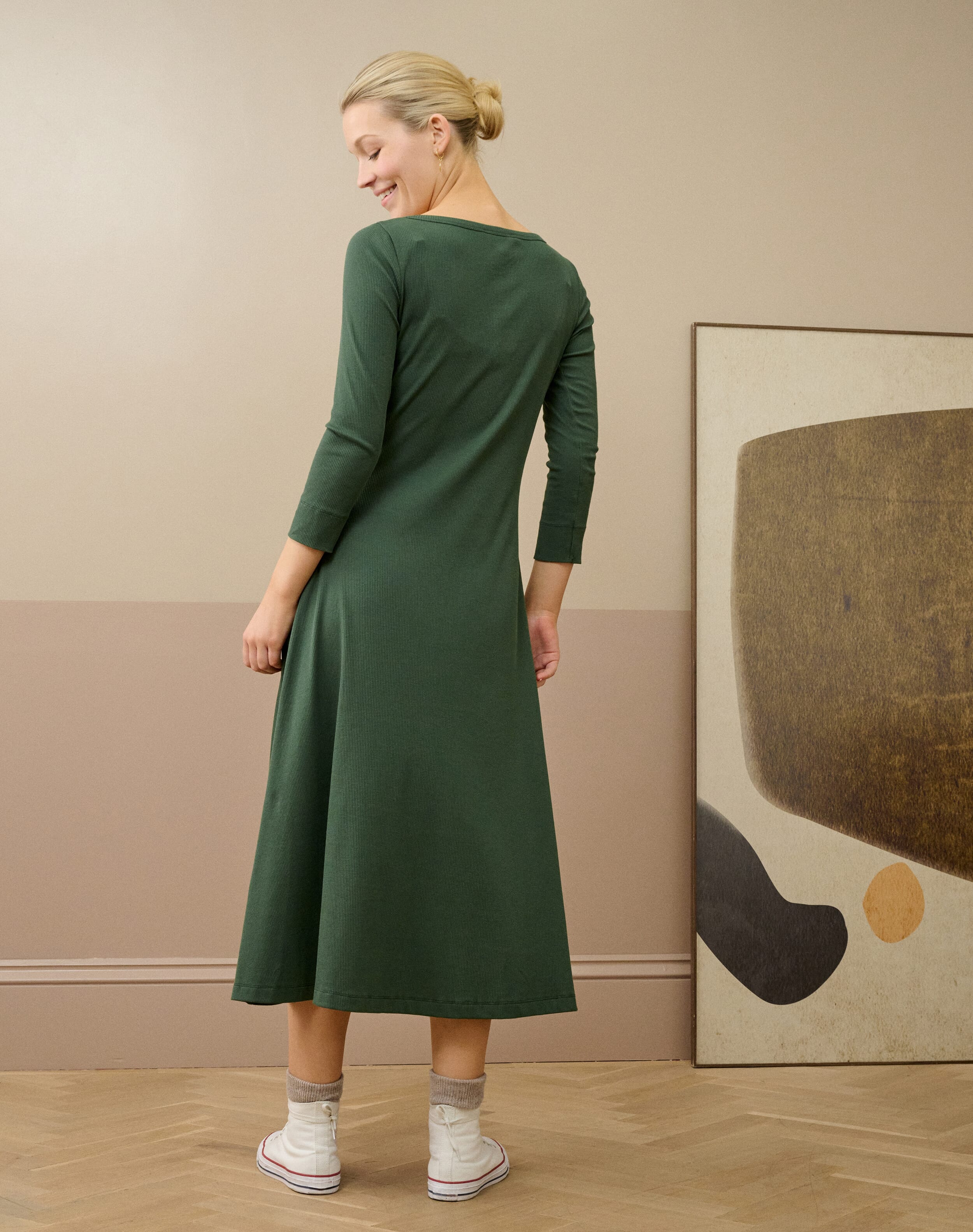 Organic Cotton Ribbed Jersey Dress