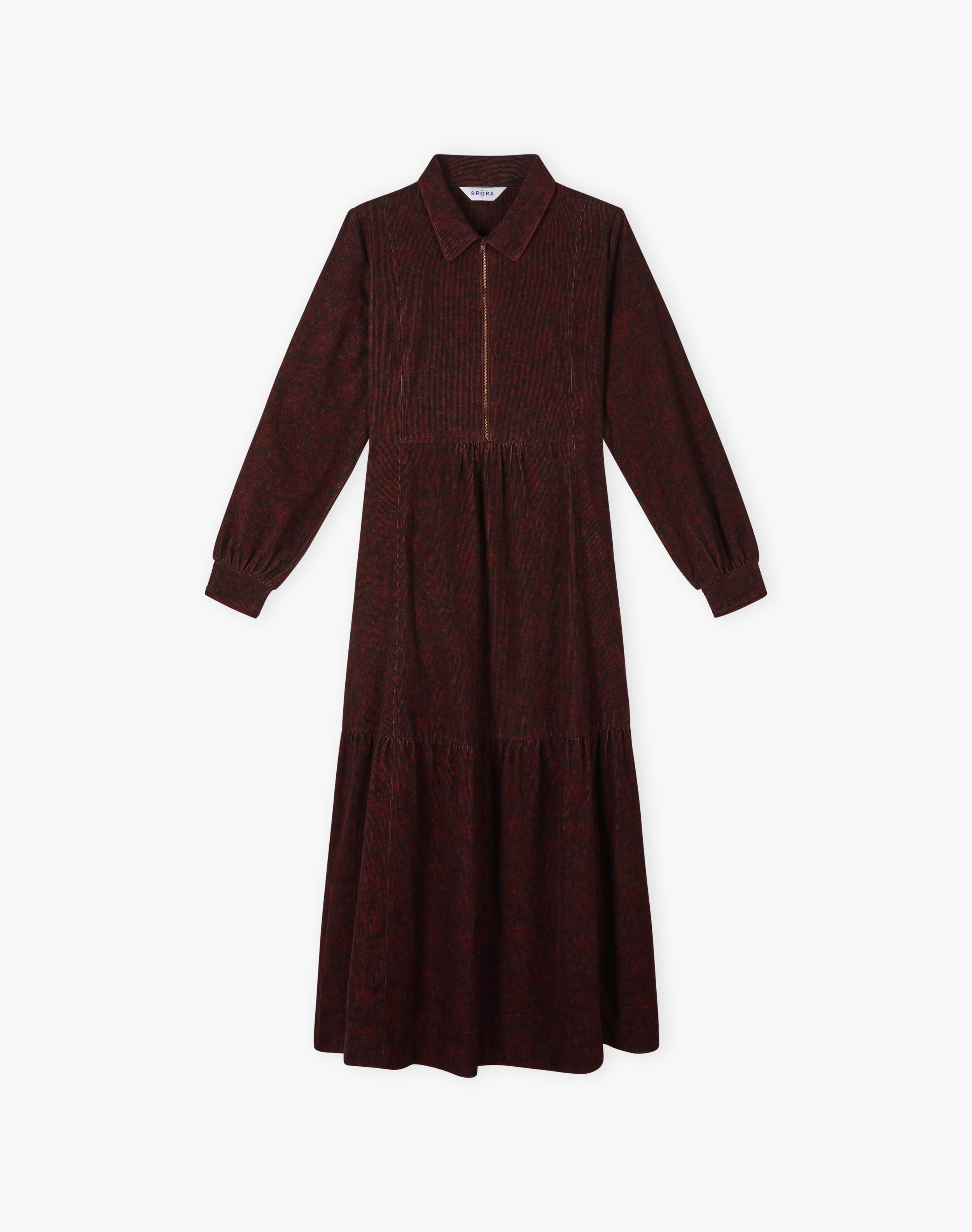 Organic Needlecord Zip Up Dress
