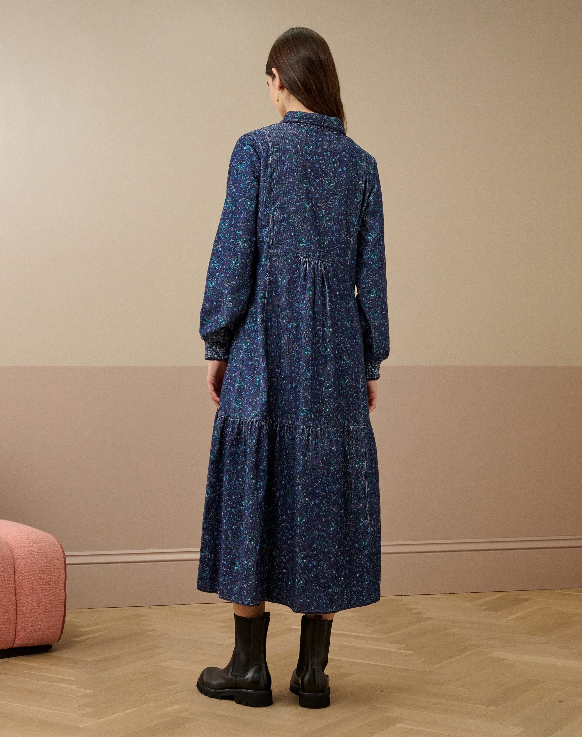 Organic Needlecord Zip Up Dress