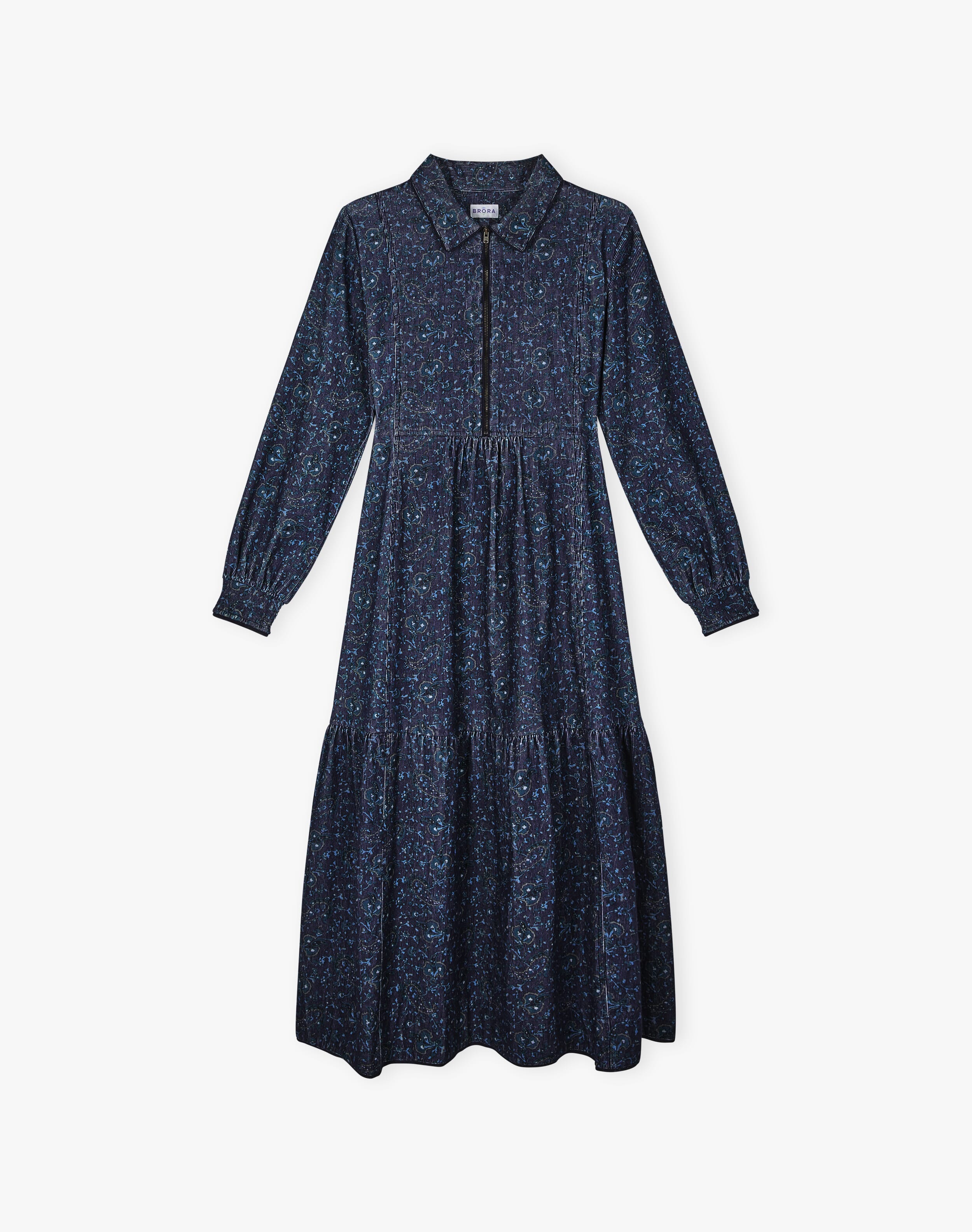 Organic Needlecord Zip Up Dress