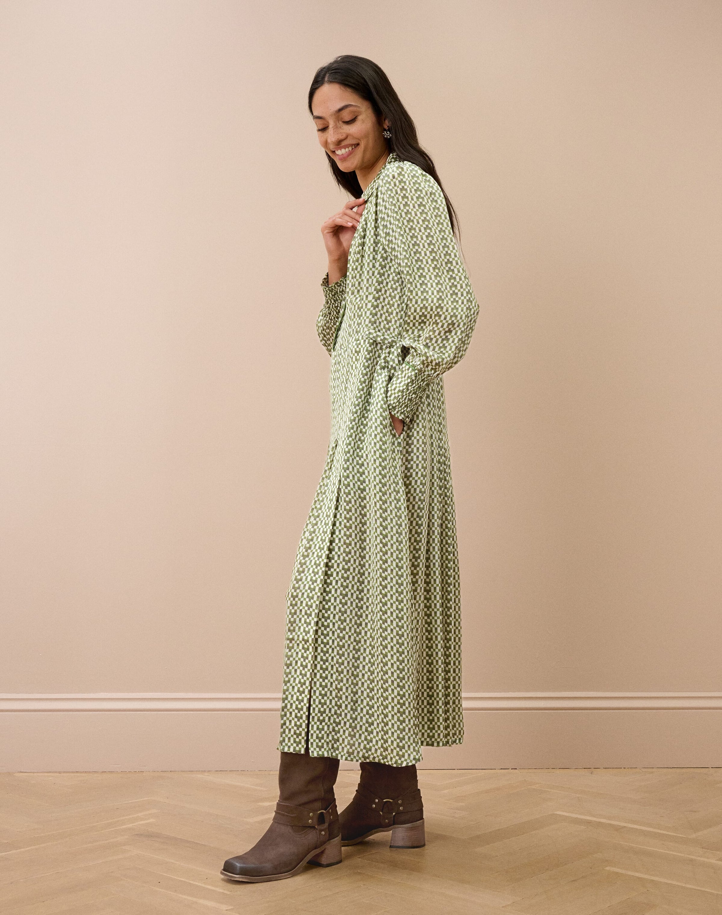 Checkerboard Shirtdress