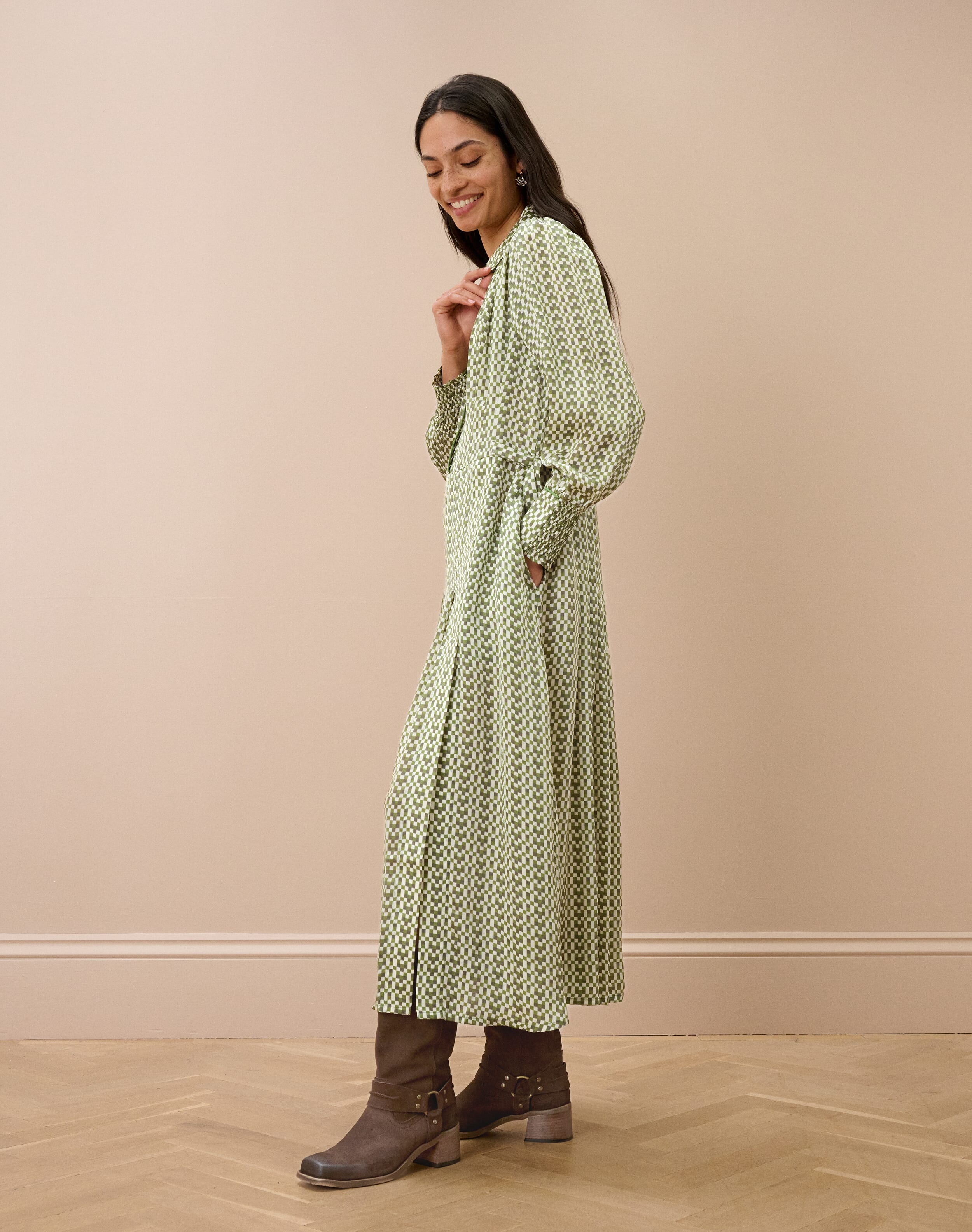 Checkerboard Shirtdress