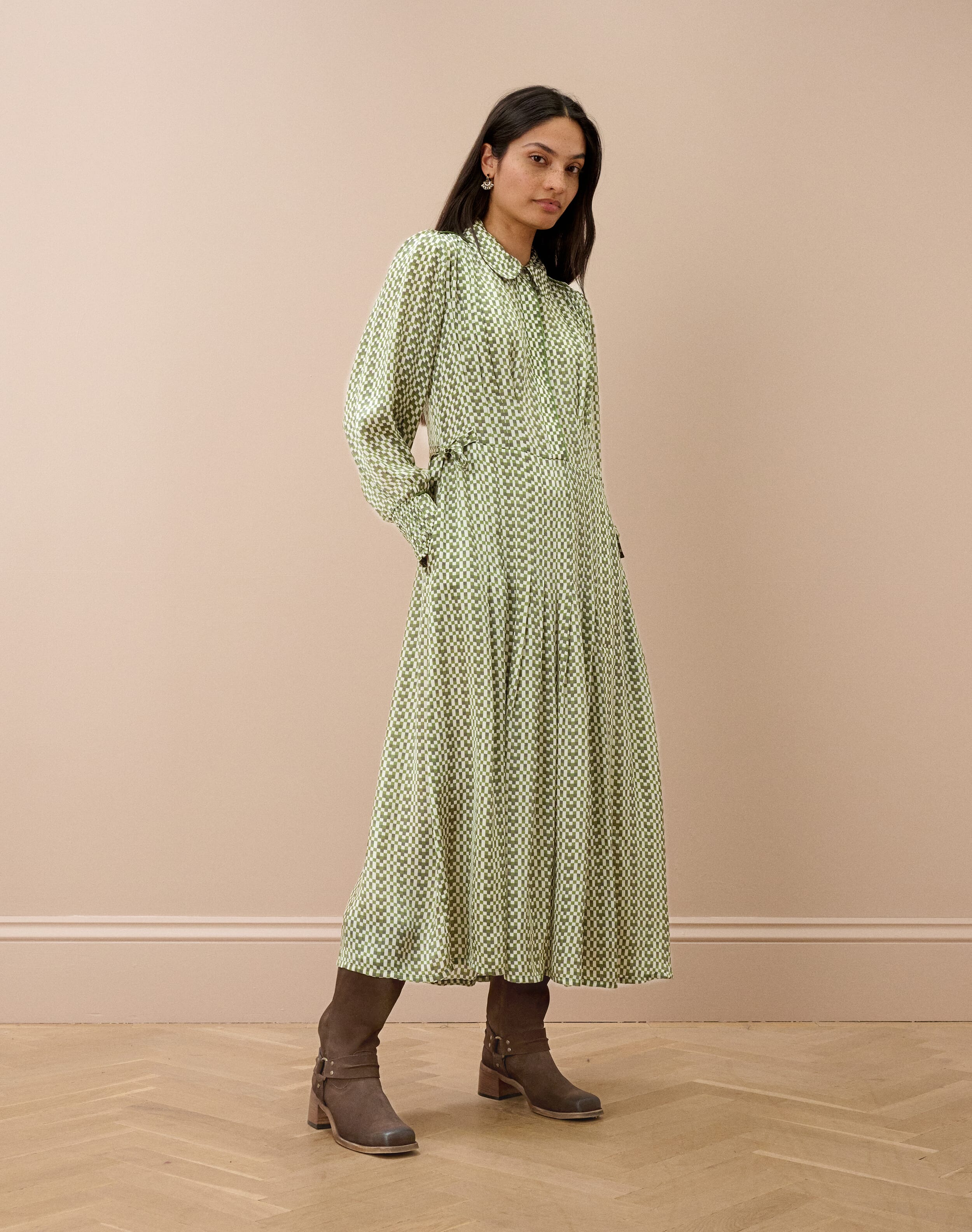 Checkerboard Shirtdress