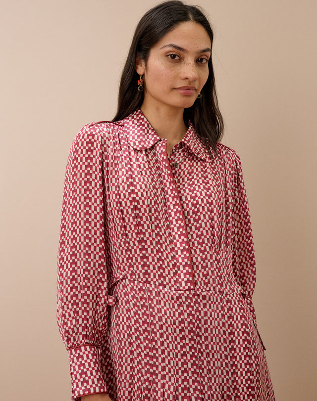 Checkerboard Shirtdress