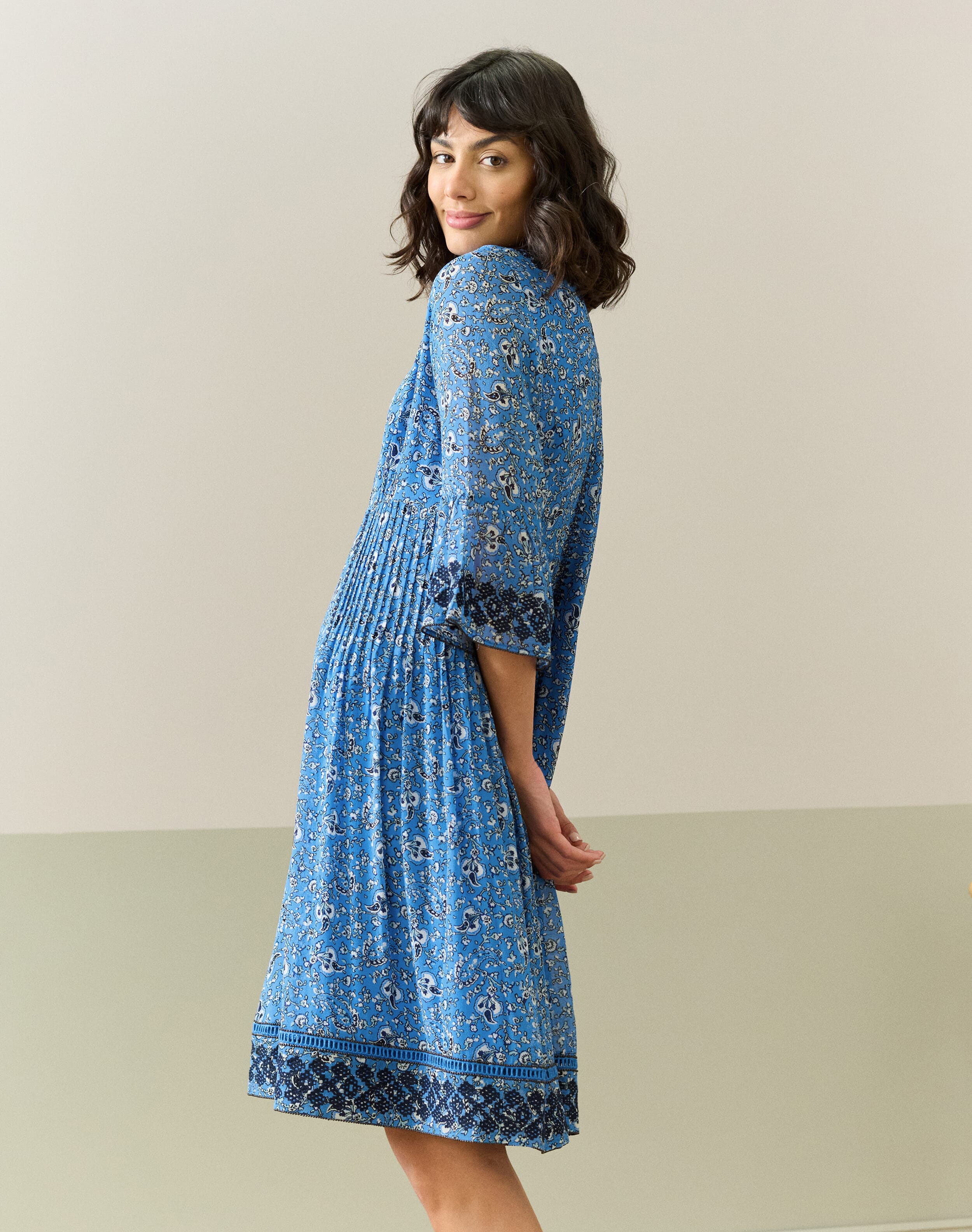 Embroidered Silk Dress