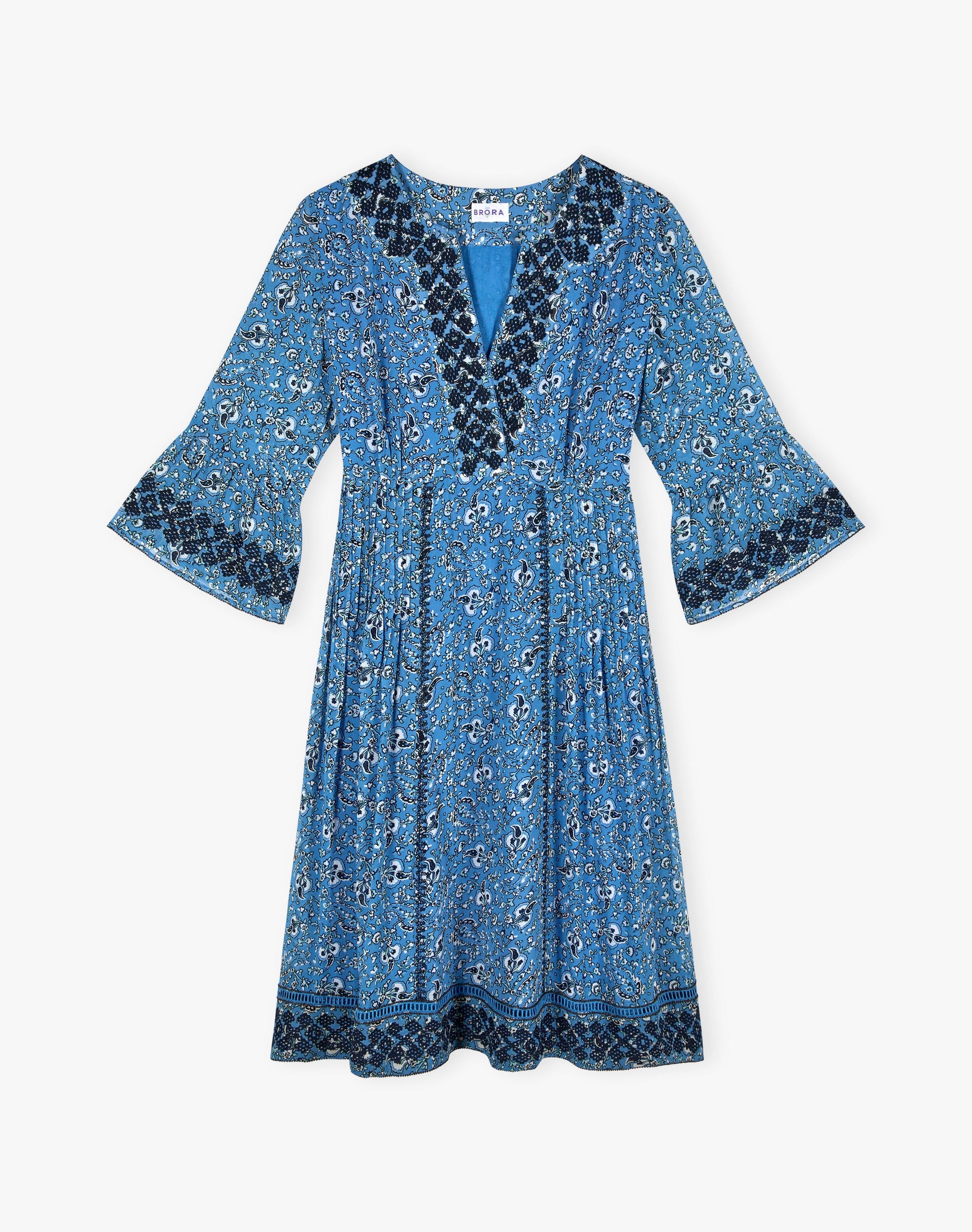 Embroidered Silk Dress