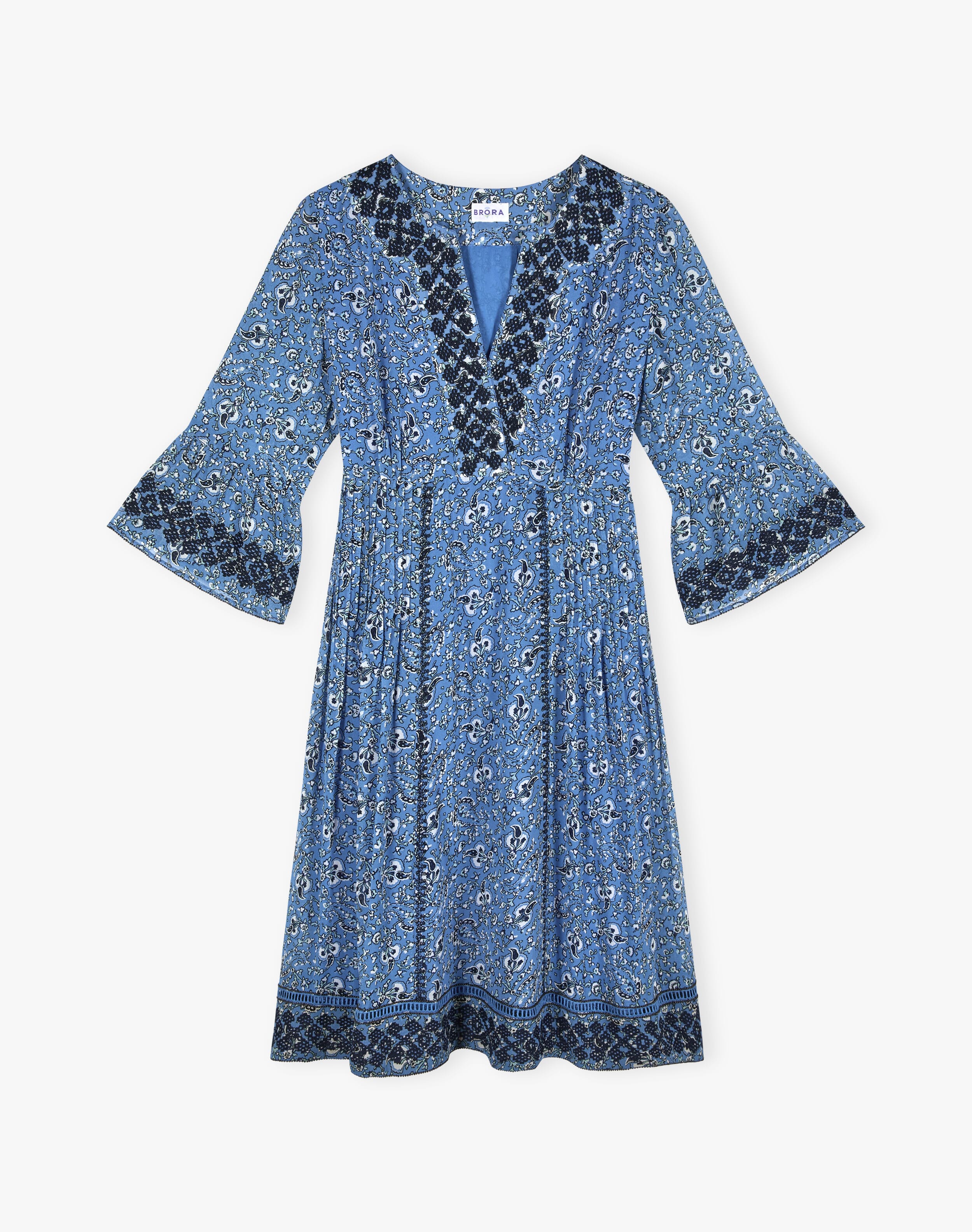 Embroidered Silk Dress