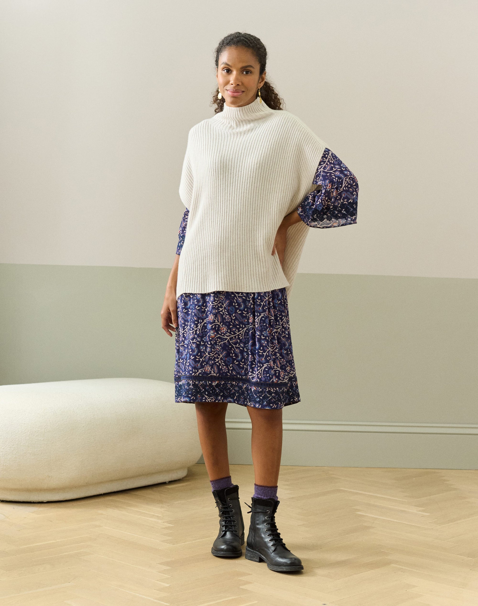 Embroidered Silk Dress