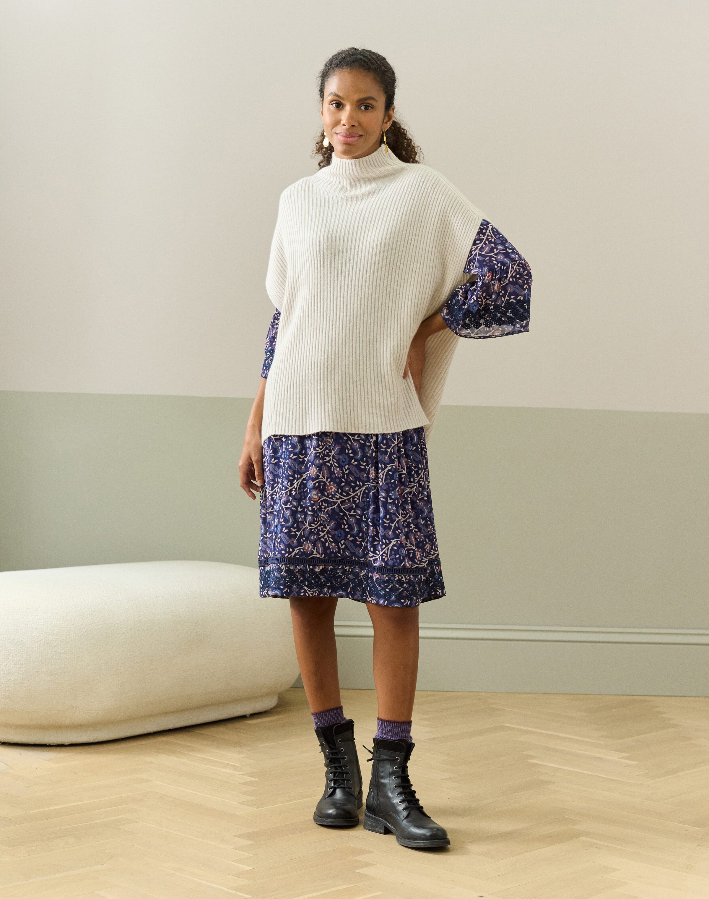 Embroidered Silk Dress