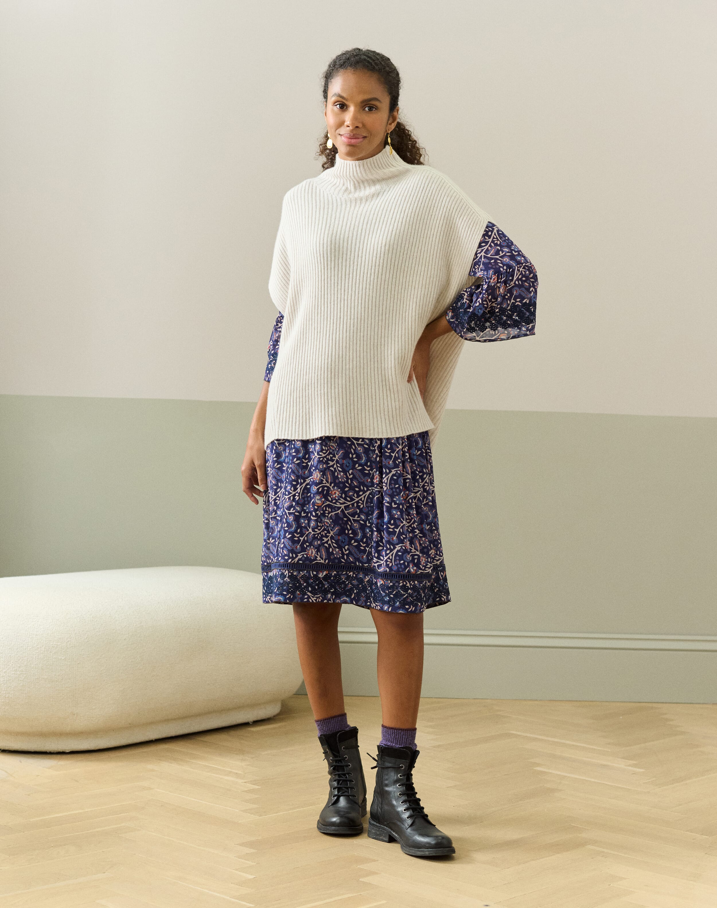 Embroidered Silk Dress