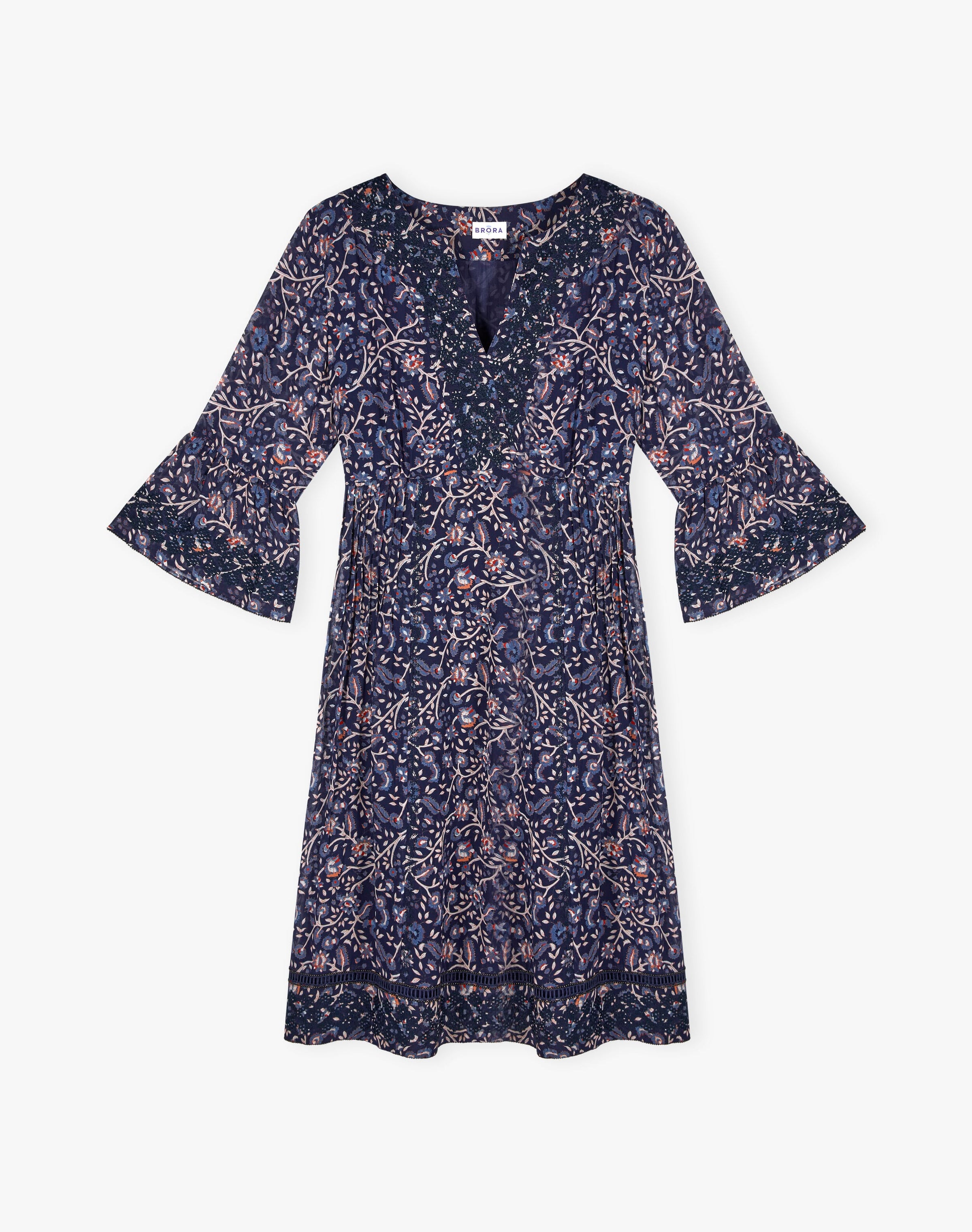 Embroidered Silk Dress