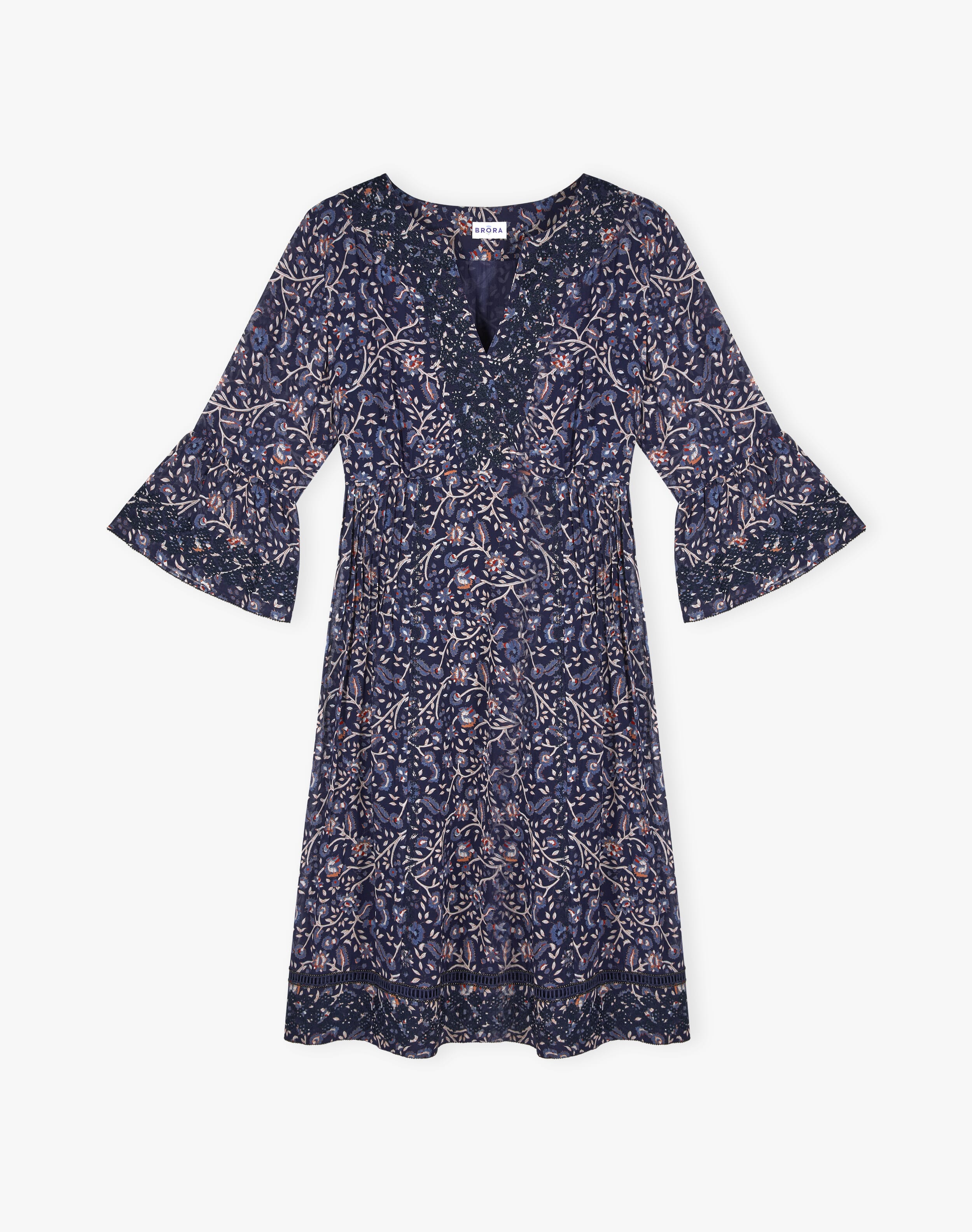 Embroidered Silk Dress