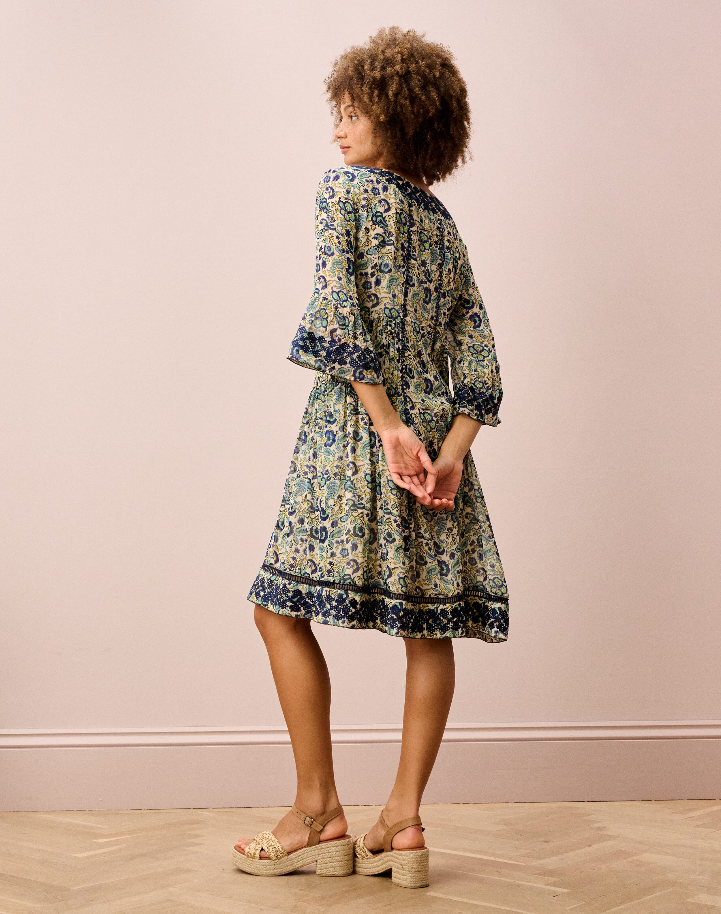 Embroidered Silk Dress