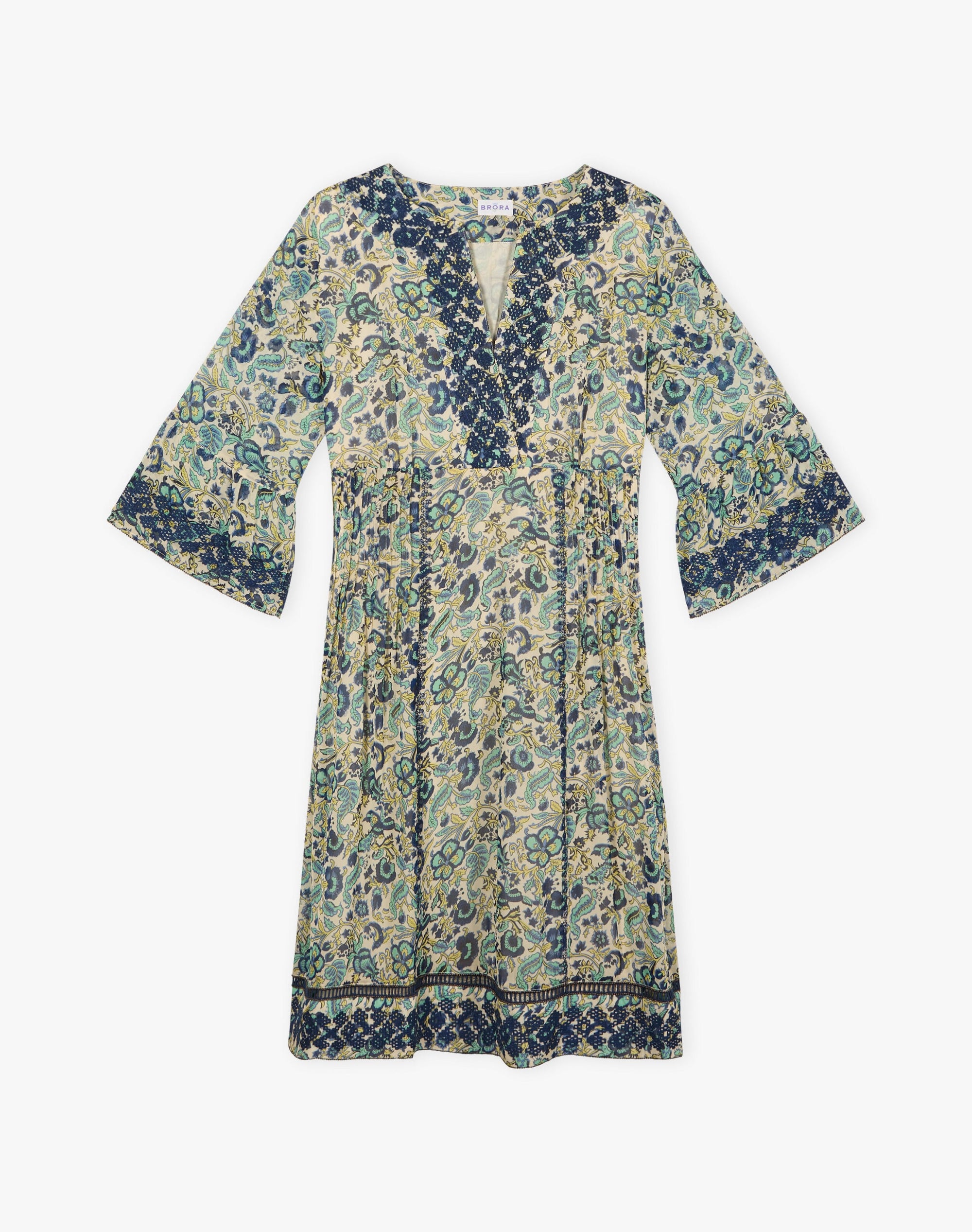 Embroidered Silk Dress